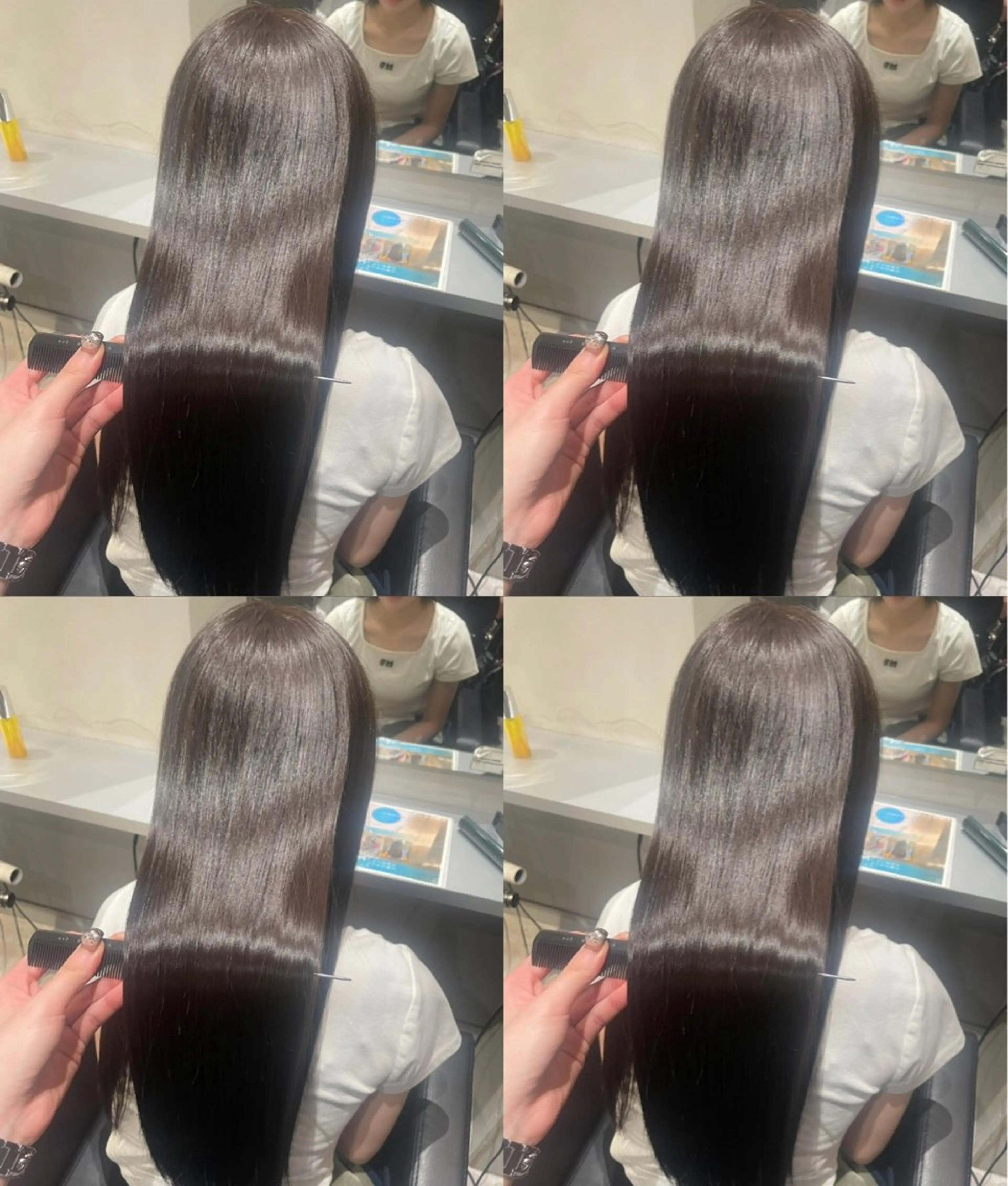 ロング カラー ヘアカラー トリートメント 韓国レイヤー/ ハッシュカットひかるのヘアスタイル