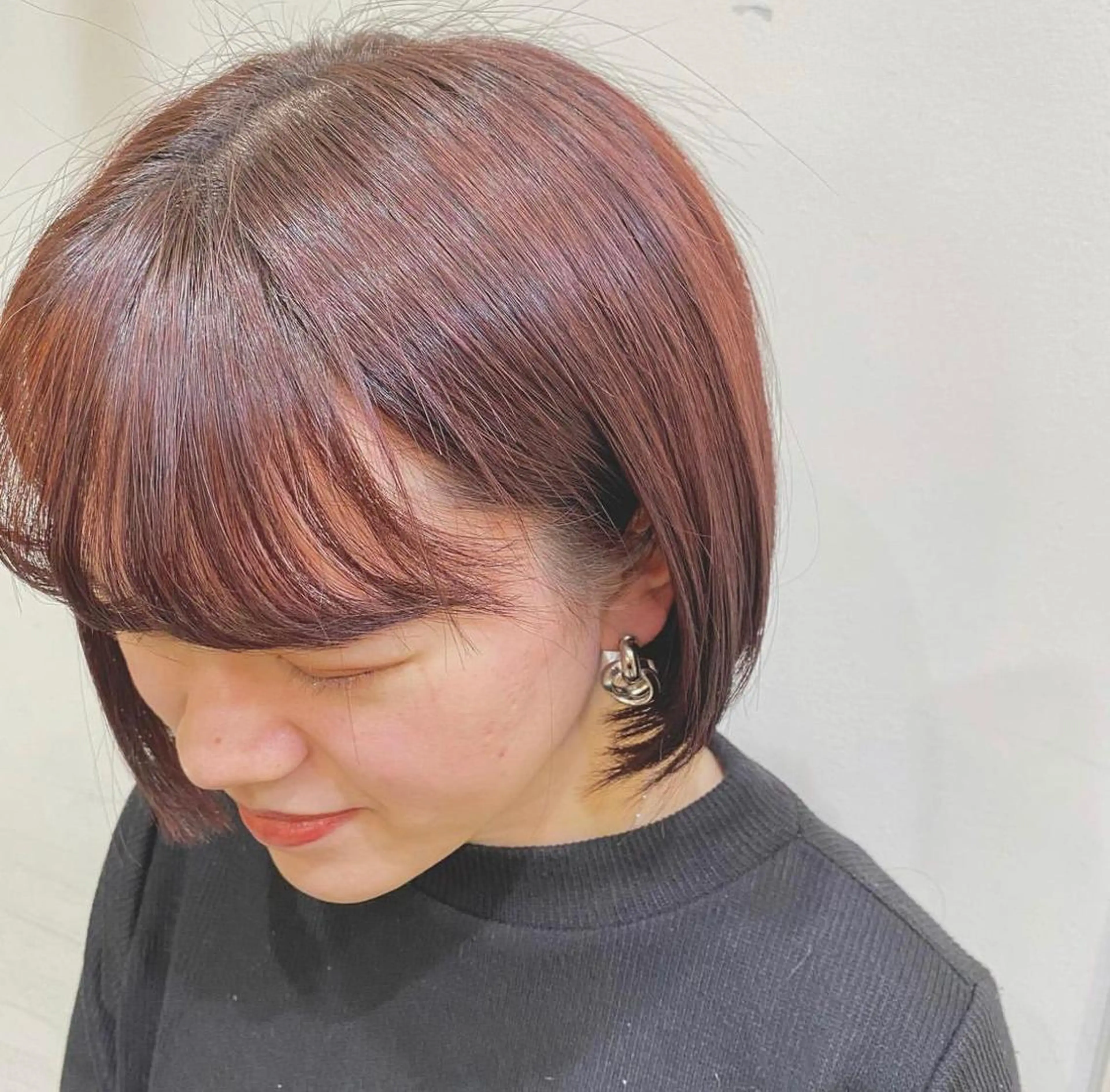 ショート カラー ピンクカラー みやび🫧髪質改善 🫧透明感カラー🫧のヘアスタイル