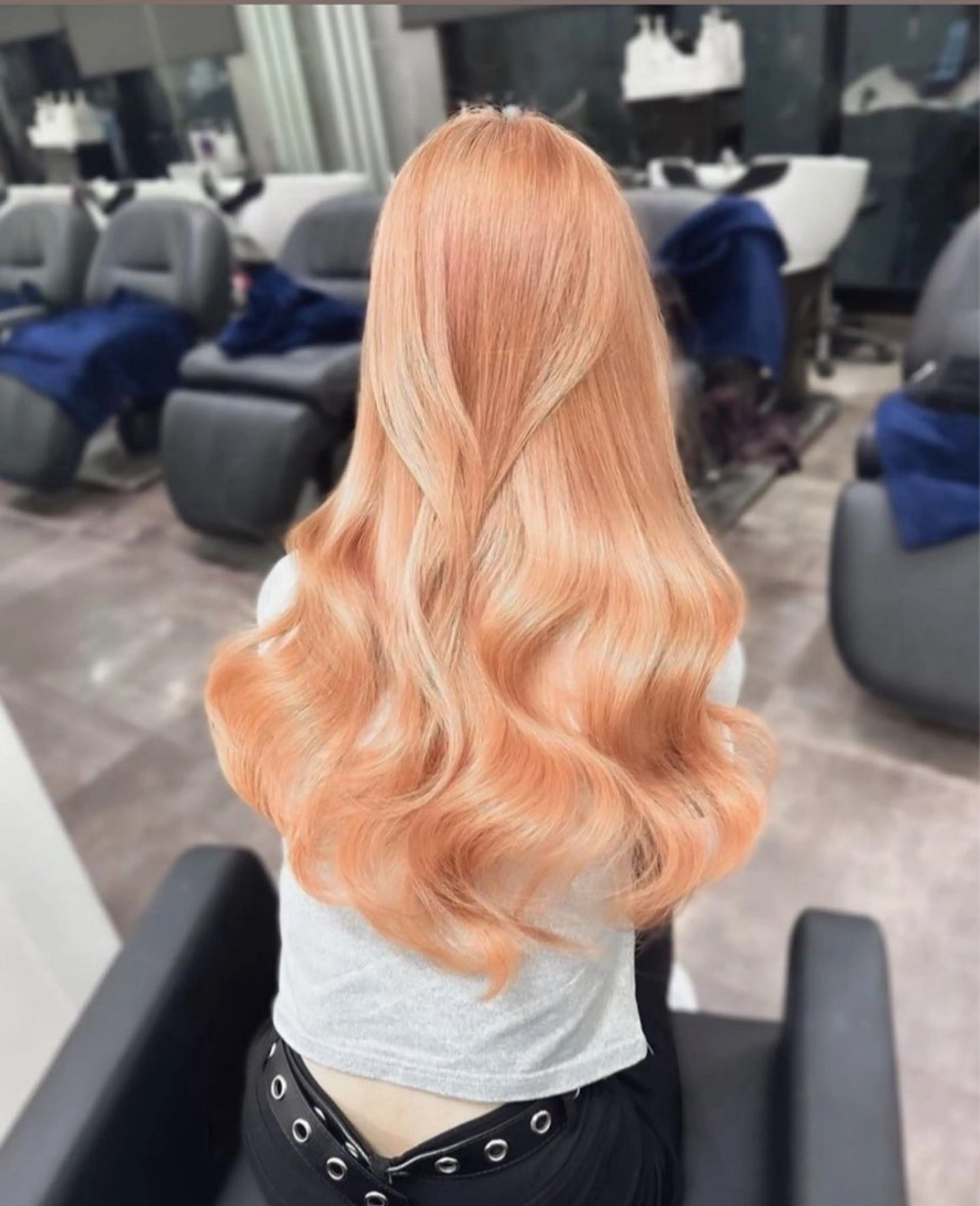 ロング カラー ヘアアレンジ オレンジ カット ヘアカラー 東京🌈菊池 湧輝🫧表参道/渋谷のヘアスタイル