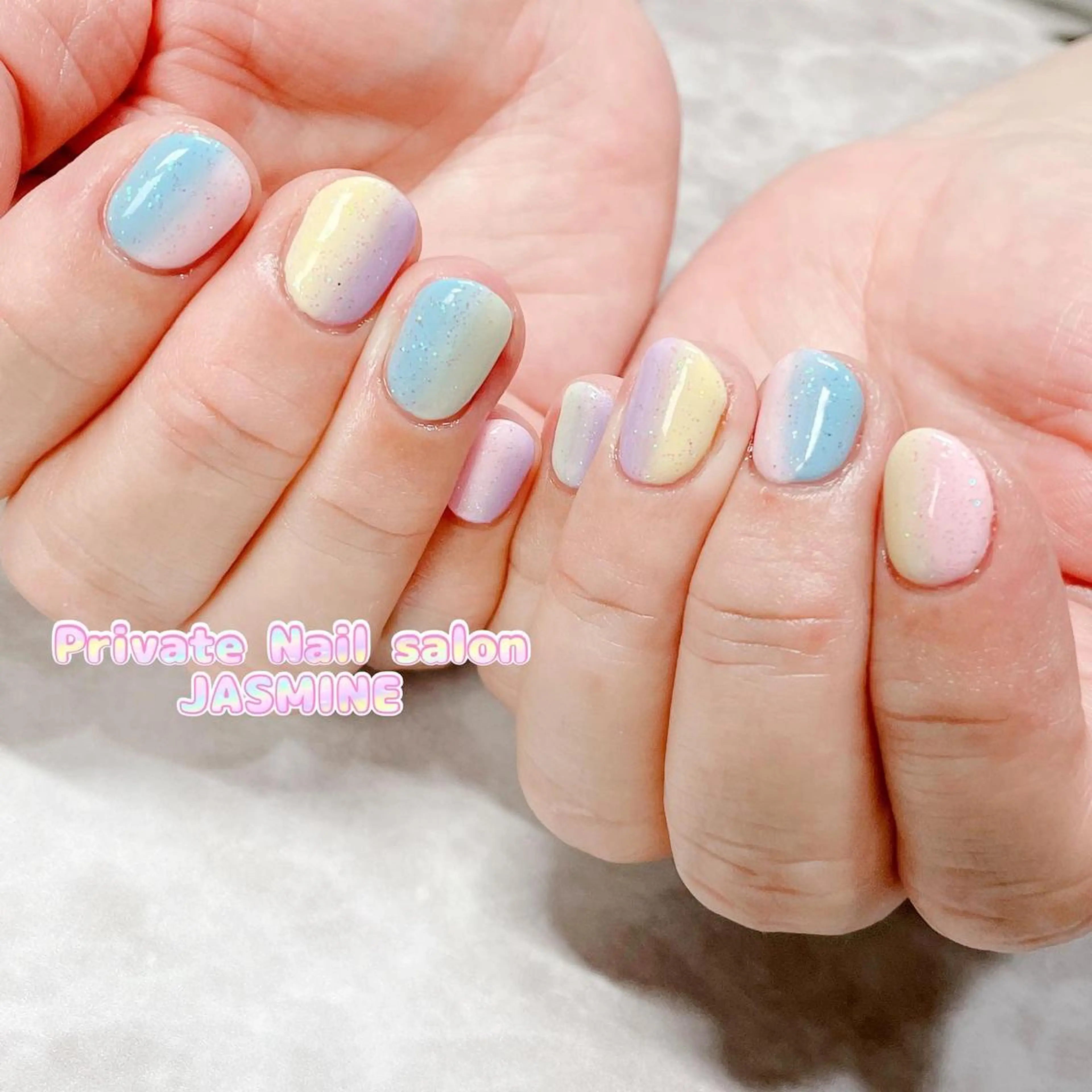 ネイル グラデーション キラキラネイル Nail salon JASMINEのネイルデザイン