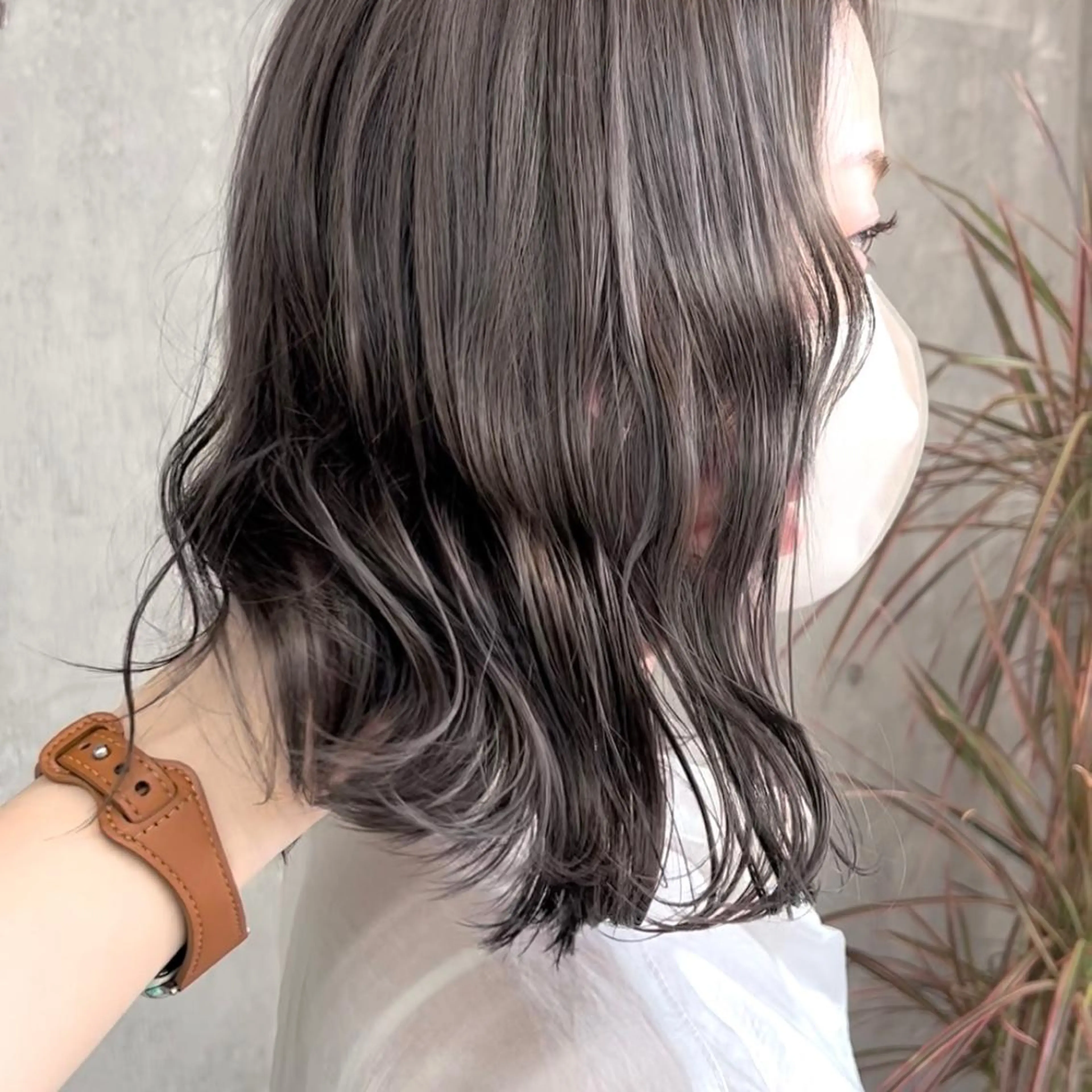 ミディアム カラー グレージュ カット ヘアカラー 韓国 /男女🆗 細江　美紅のヘアスタイル