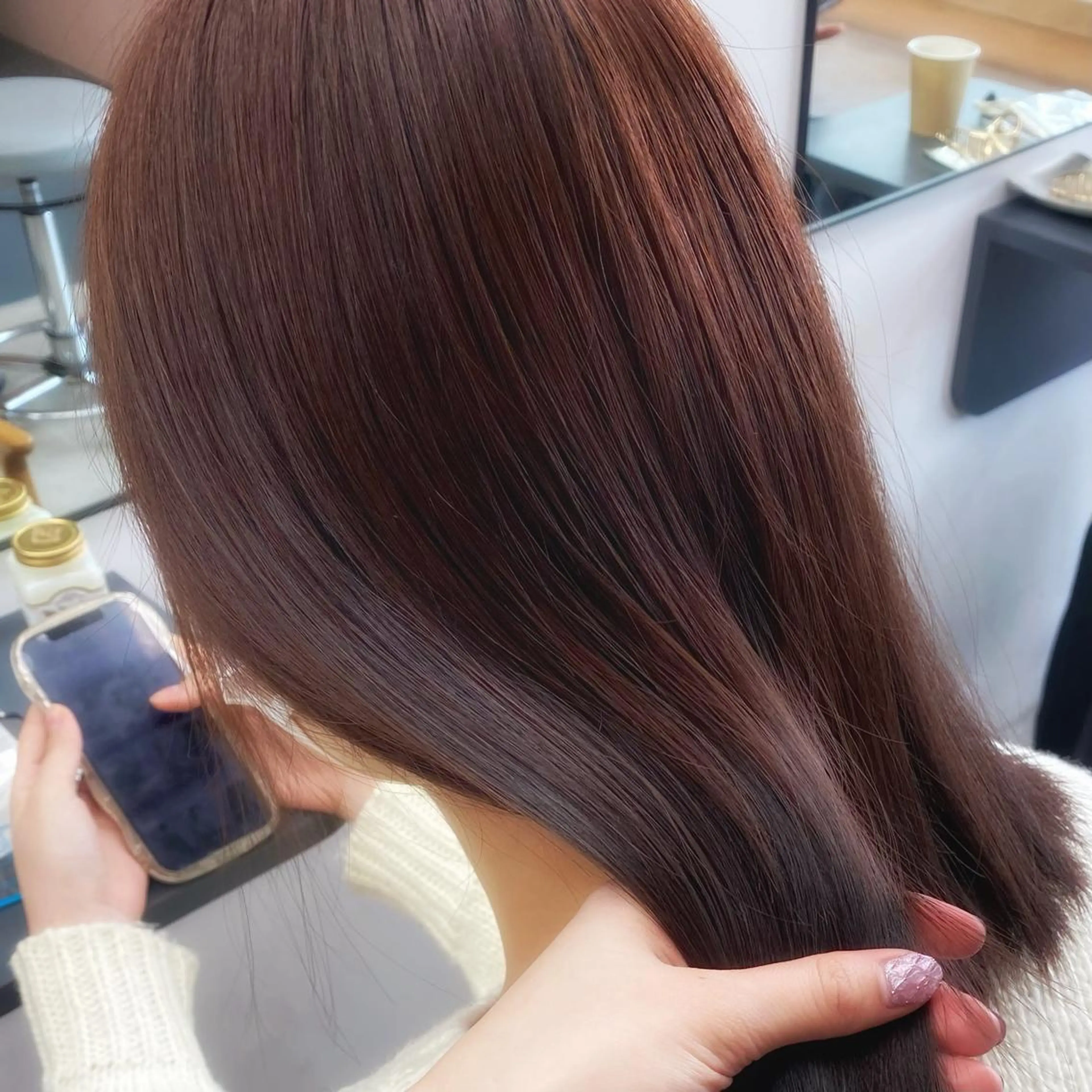 ミディアム カラー 韓国girly hikariのヘアスタイル