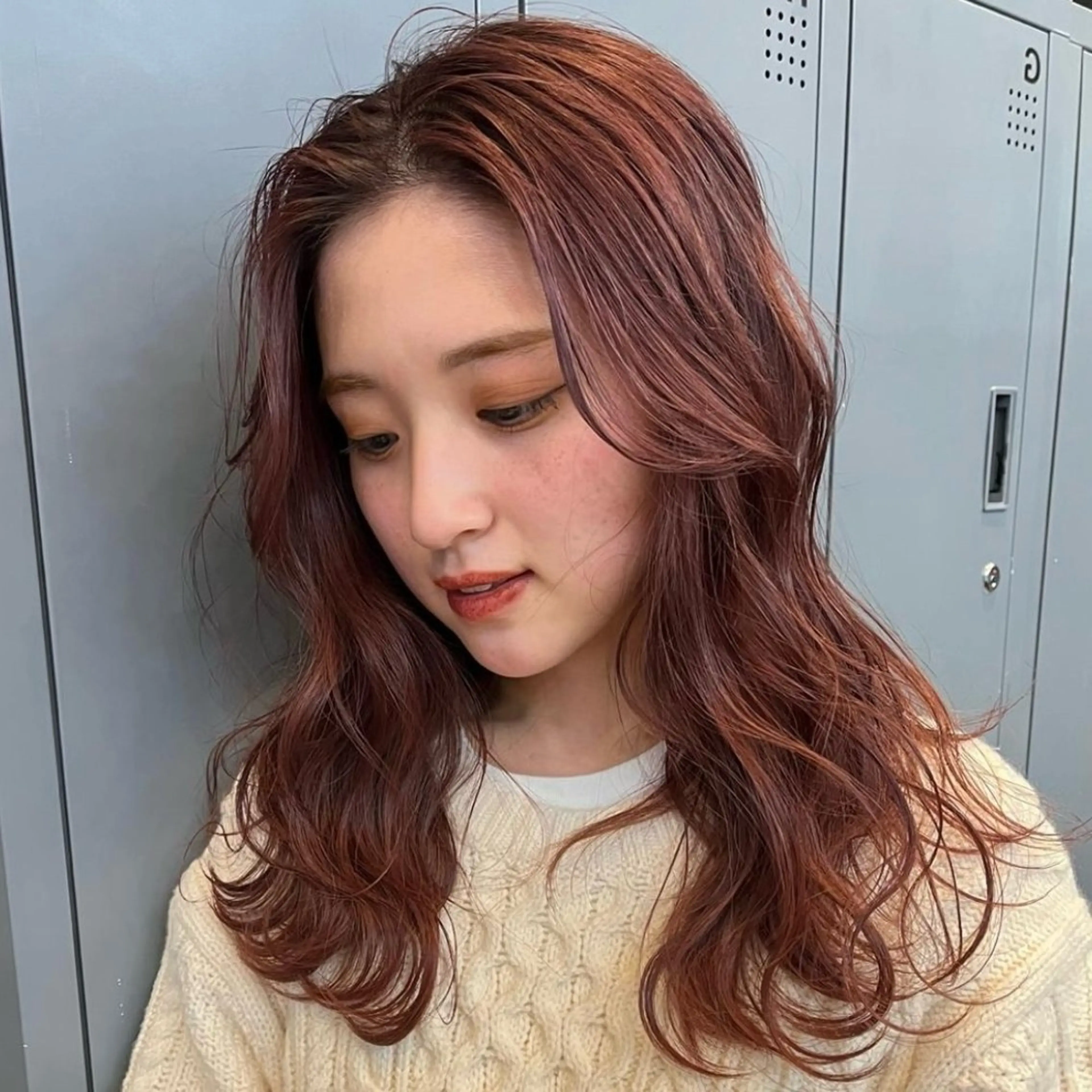 セミロング ヘアカラー トリートメント ☘️かわいいハイトー ン☘️nonokaのヘアスタイル
