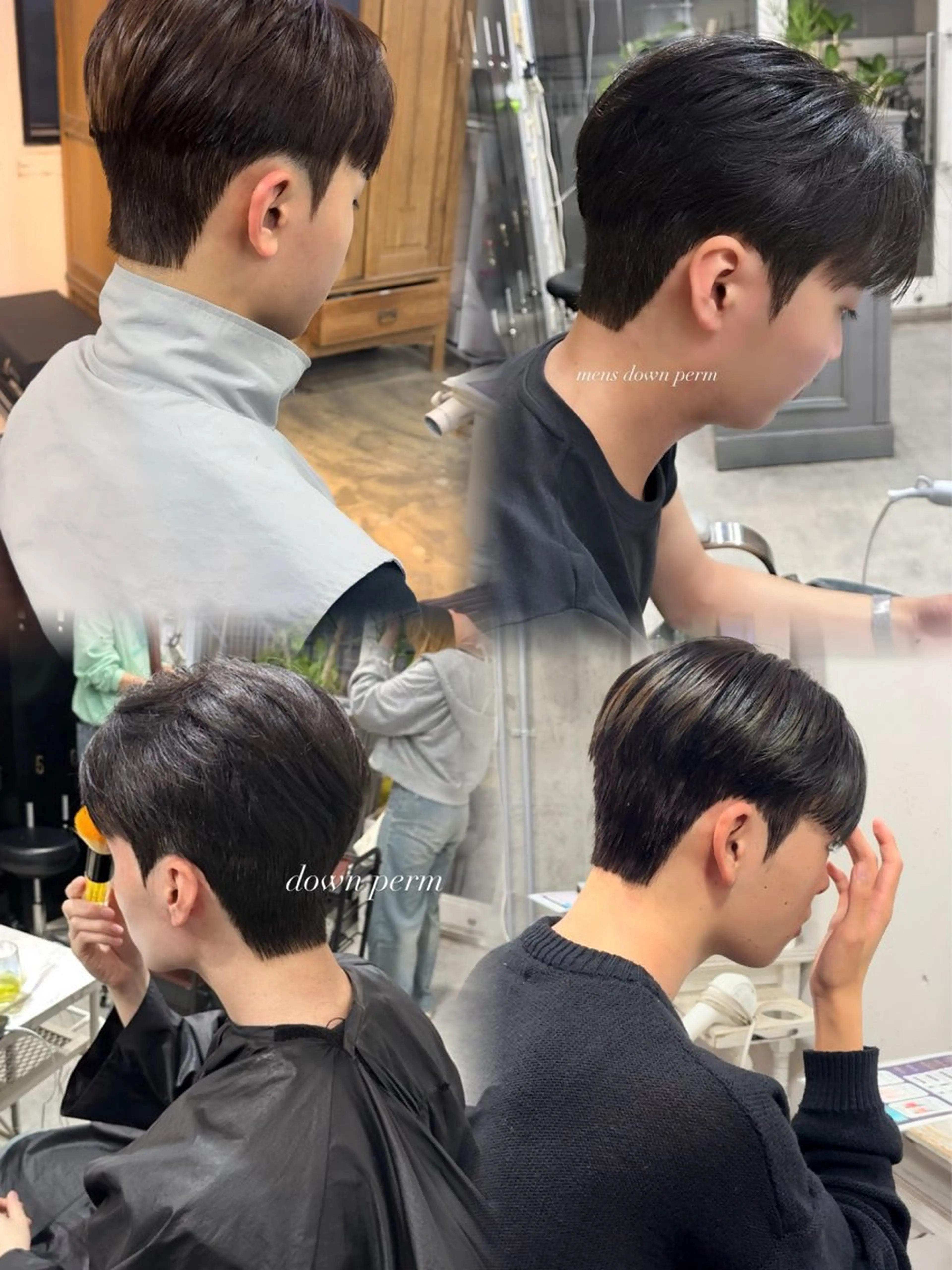 【韓国メンズ必見】🇰🇷本場ダウンパーマ＋カット＋トリートメント＋セット付き✨️#ダウンパーマ#韓国メンズの写真