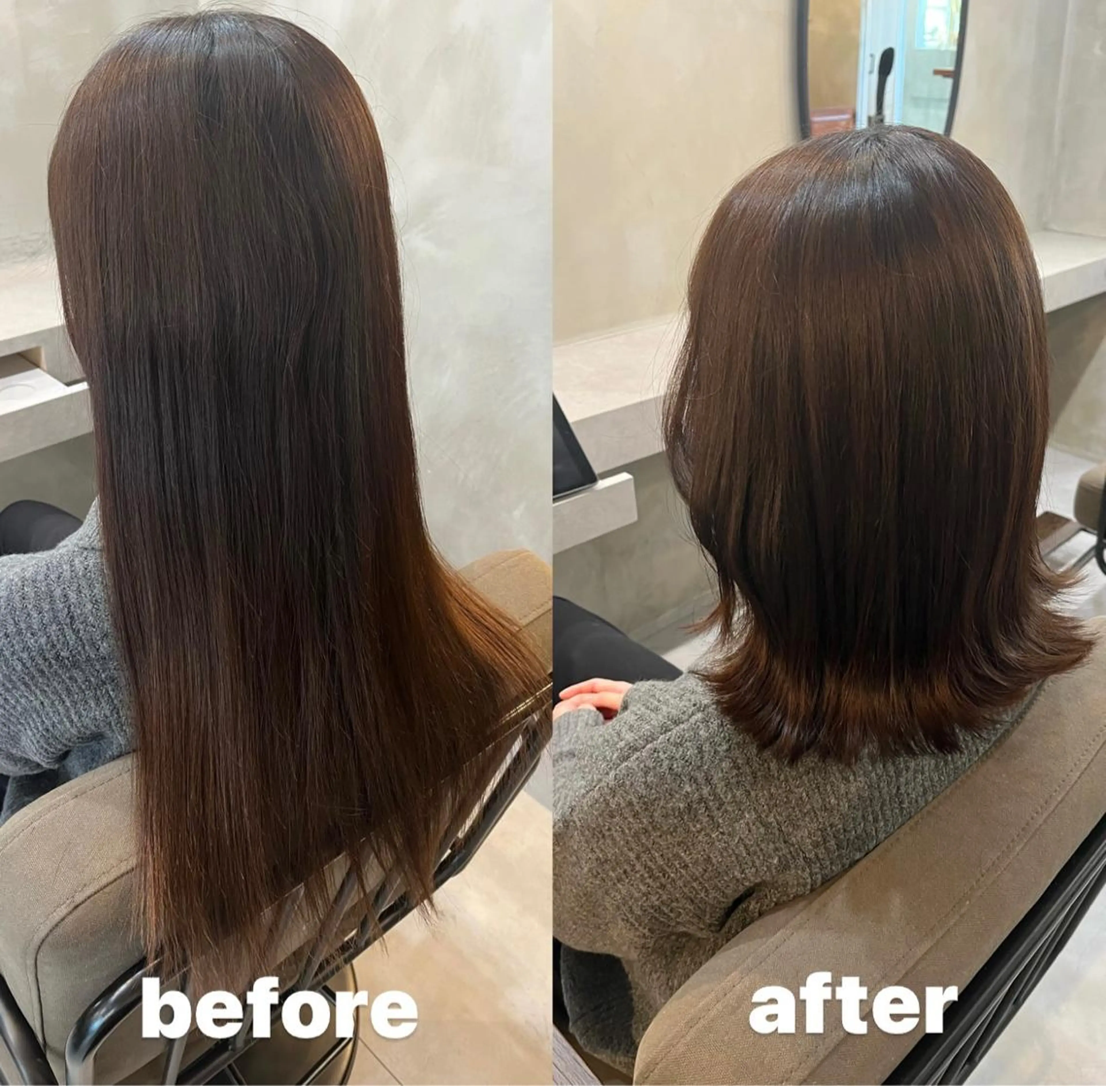 ミディアム くびれヘア くびれレイヤー レイヤーカット RIYA❤︎ Aujuaソムリエのヘアスタイル