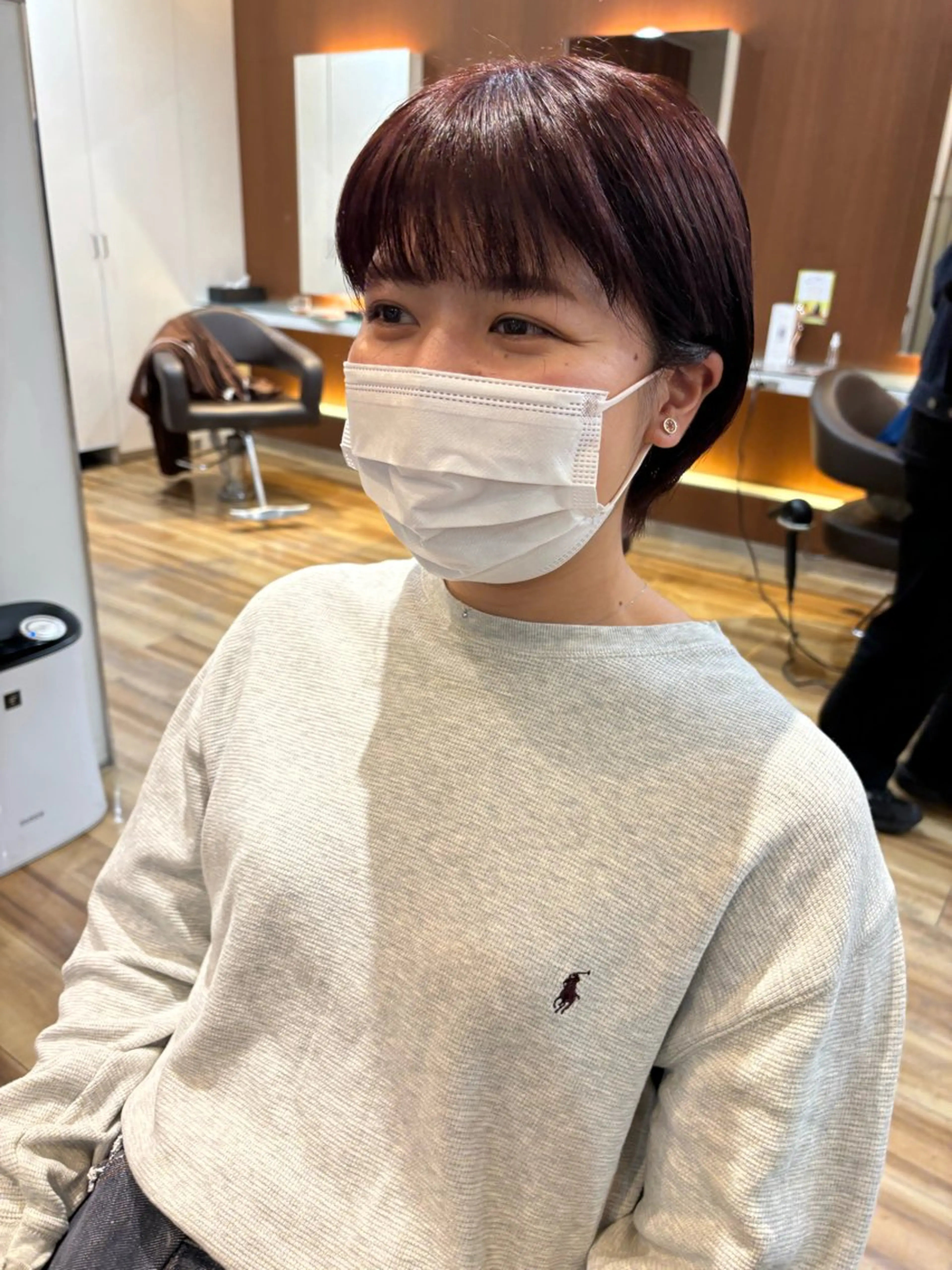 ショート カラー 池田理紗/メンズ カット/切りっぱなしのヘアスタイル