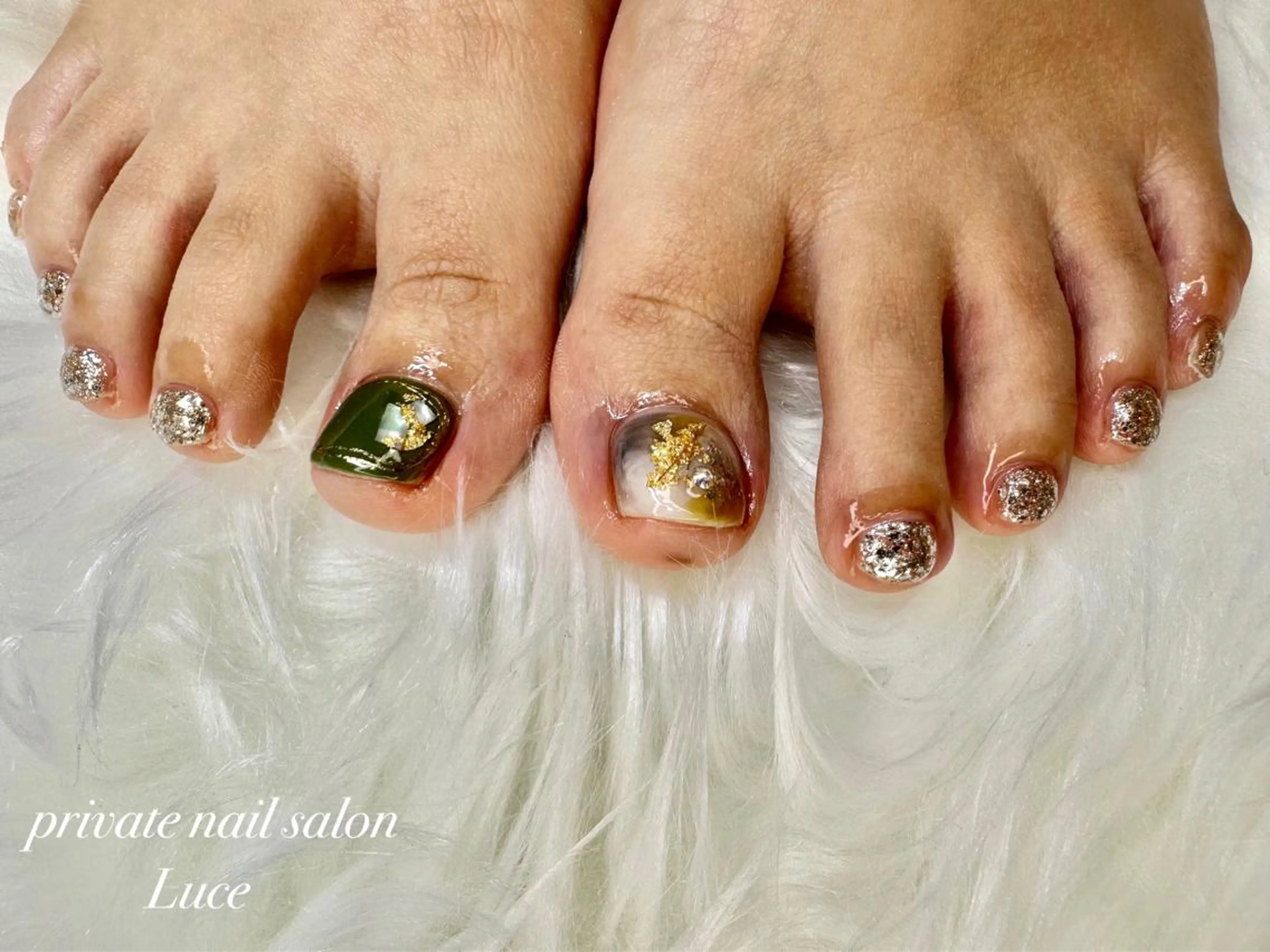 ネイル フットネイル nailsalon Luce🕊️のネイルデザイン