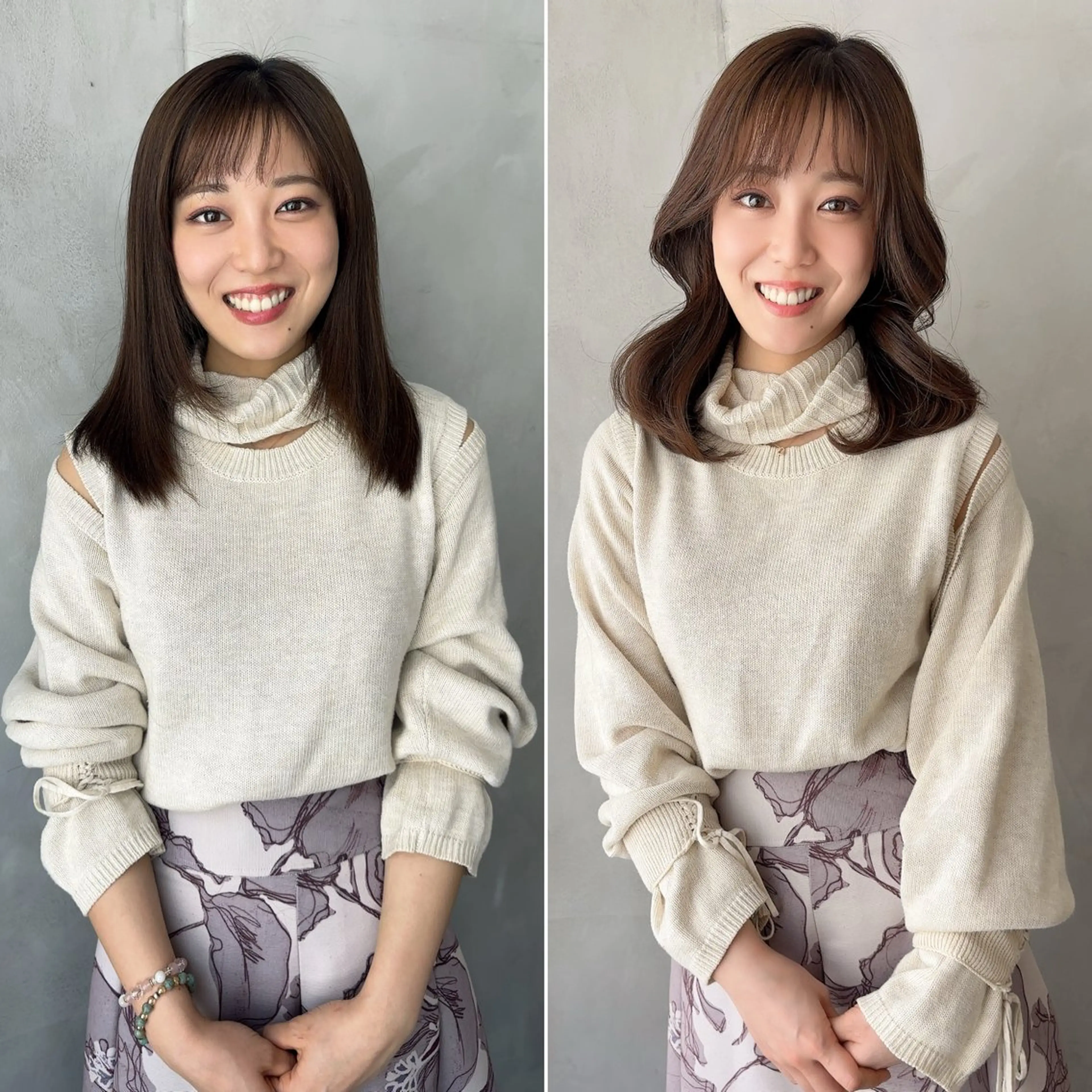 ミディアム 可児 令路のヘアスタイル
