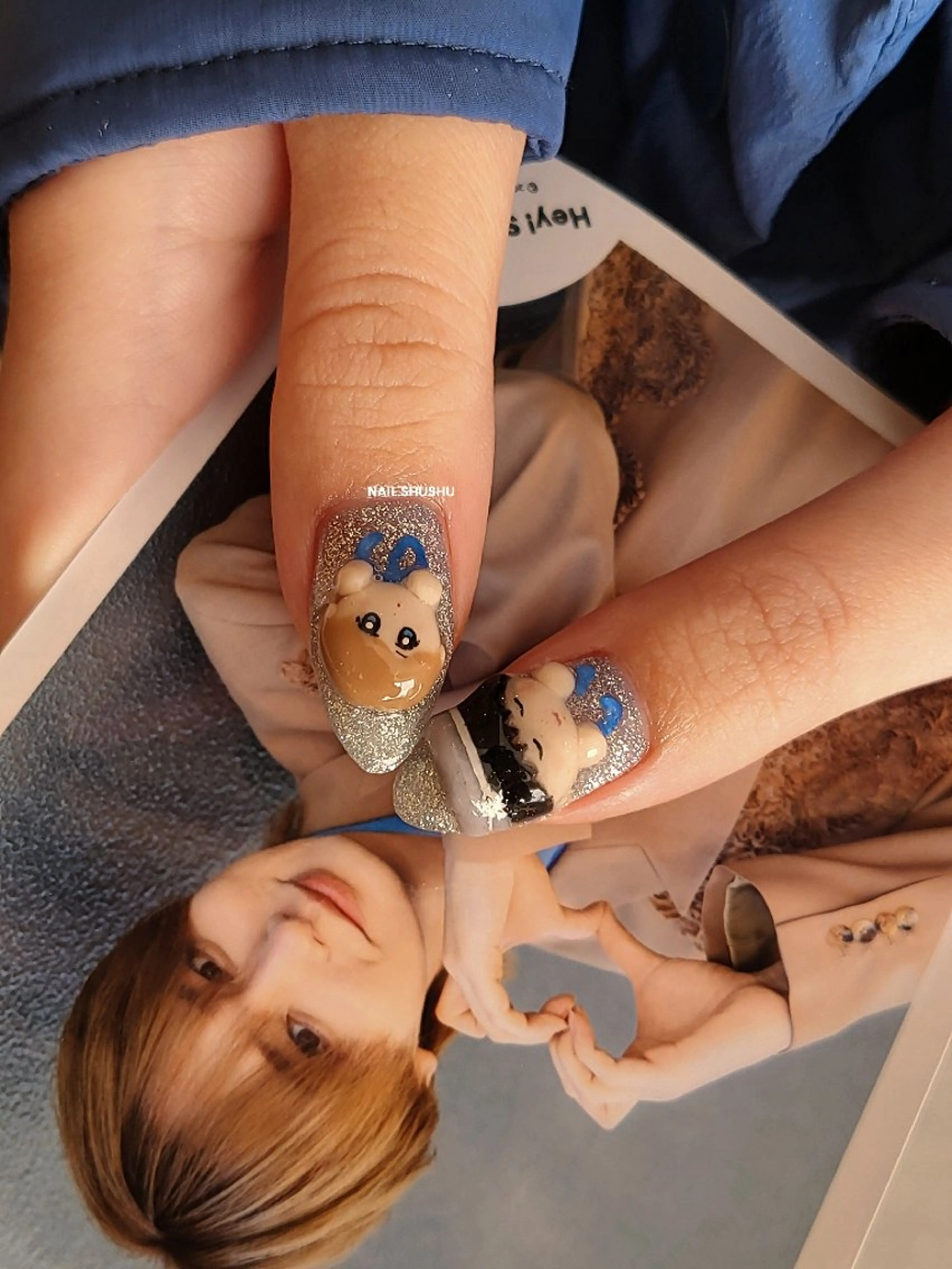 ネイル ハンドネイル 3dパーツ/流行り 👧shushu❤️のネイルデザイン