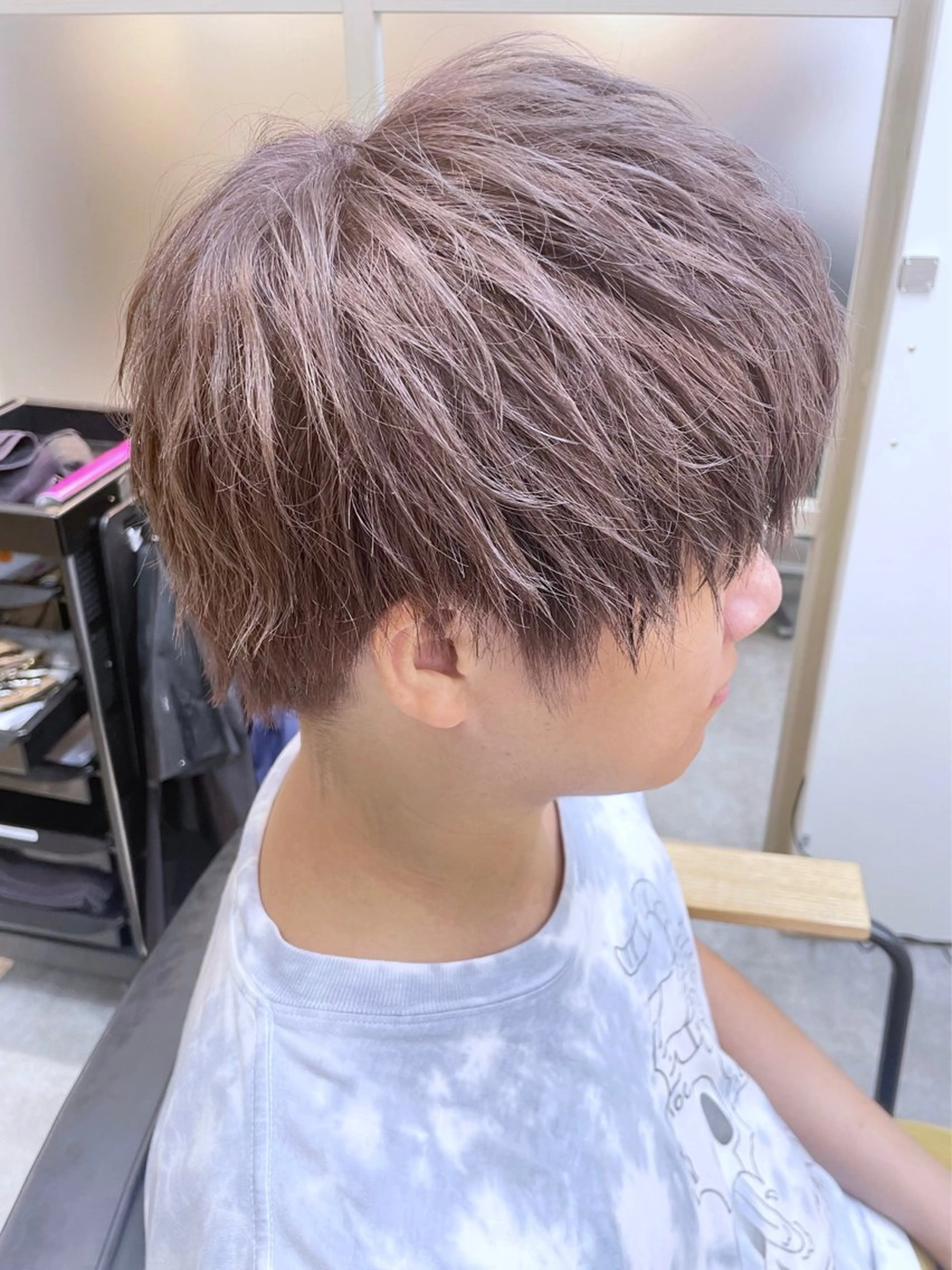 ミディアム カラー メンズ EMANON新宿南口所属・🦄中性ウルフ ☁️Shiori🦄のヘアスタイル