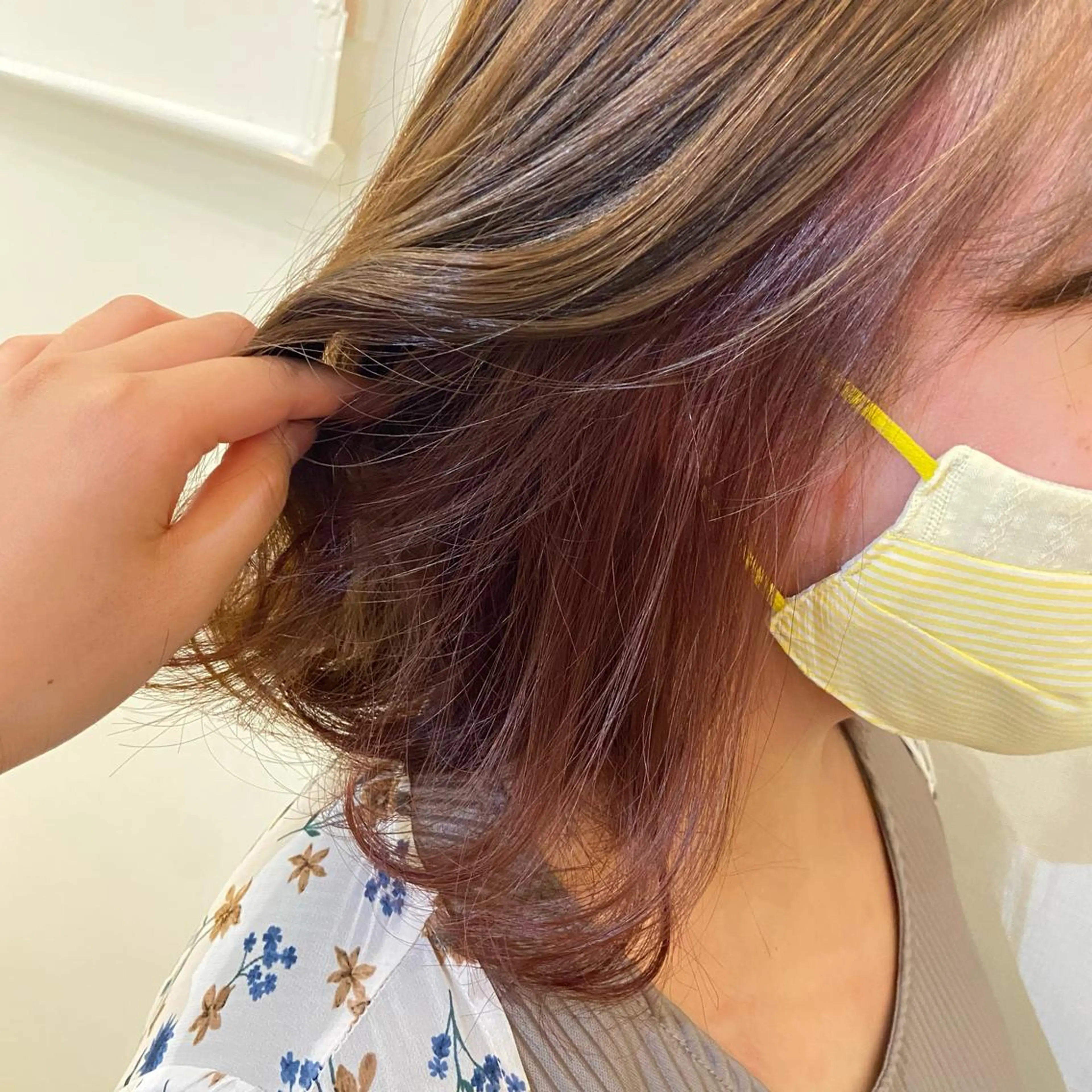 ミディアム カラー 桑原 りゆのヘアスタイル