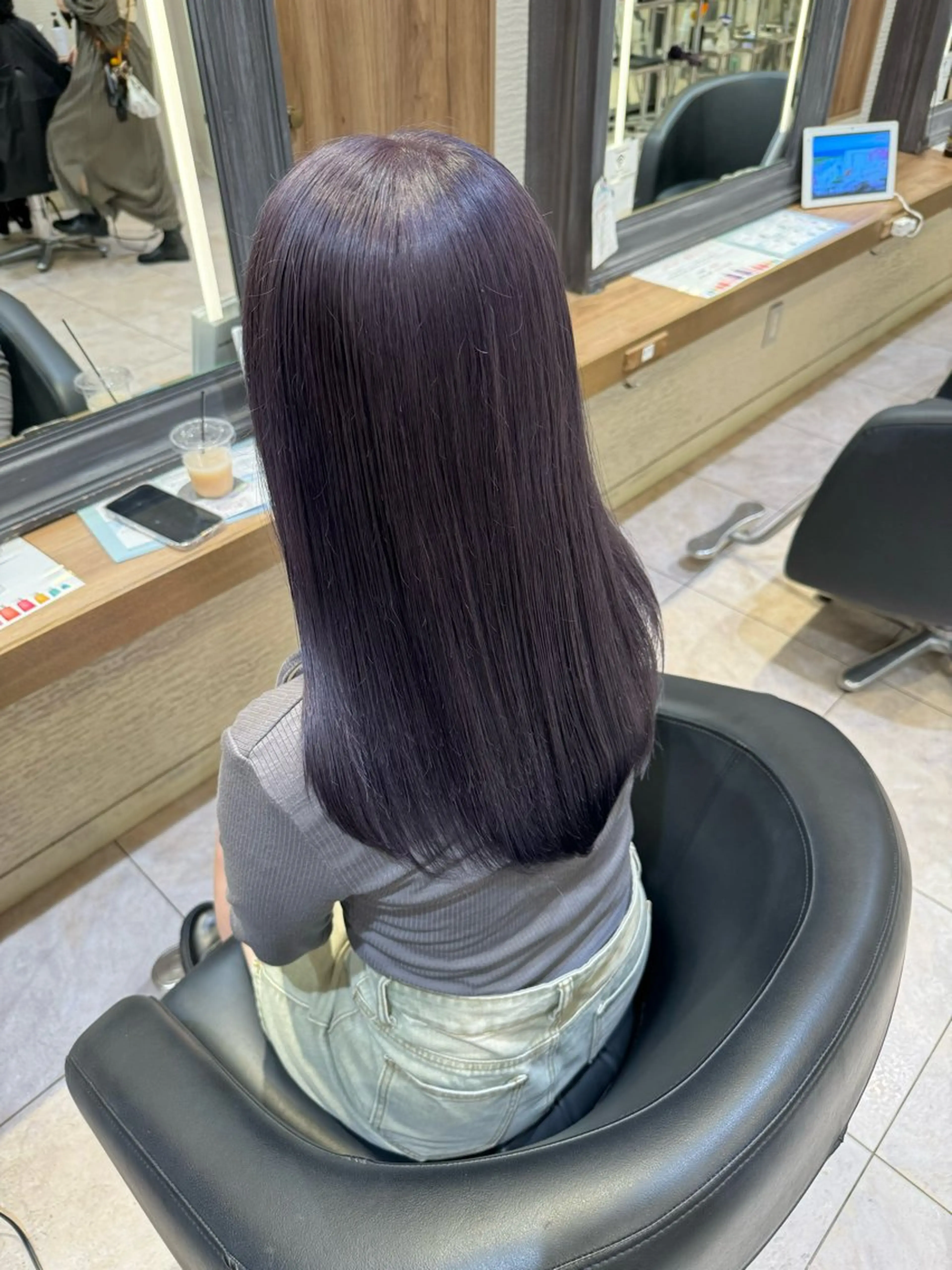 ロング カラー カット ヘアカラー 赤み消しカラー🌱 YUZUKI🫧のヘアスタイル