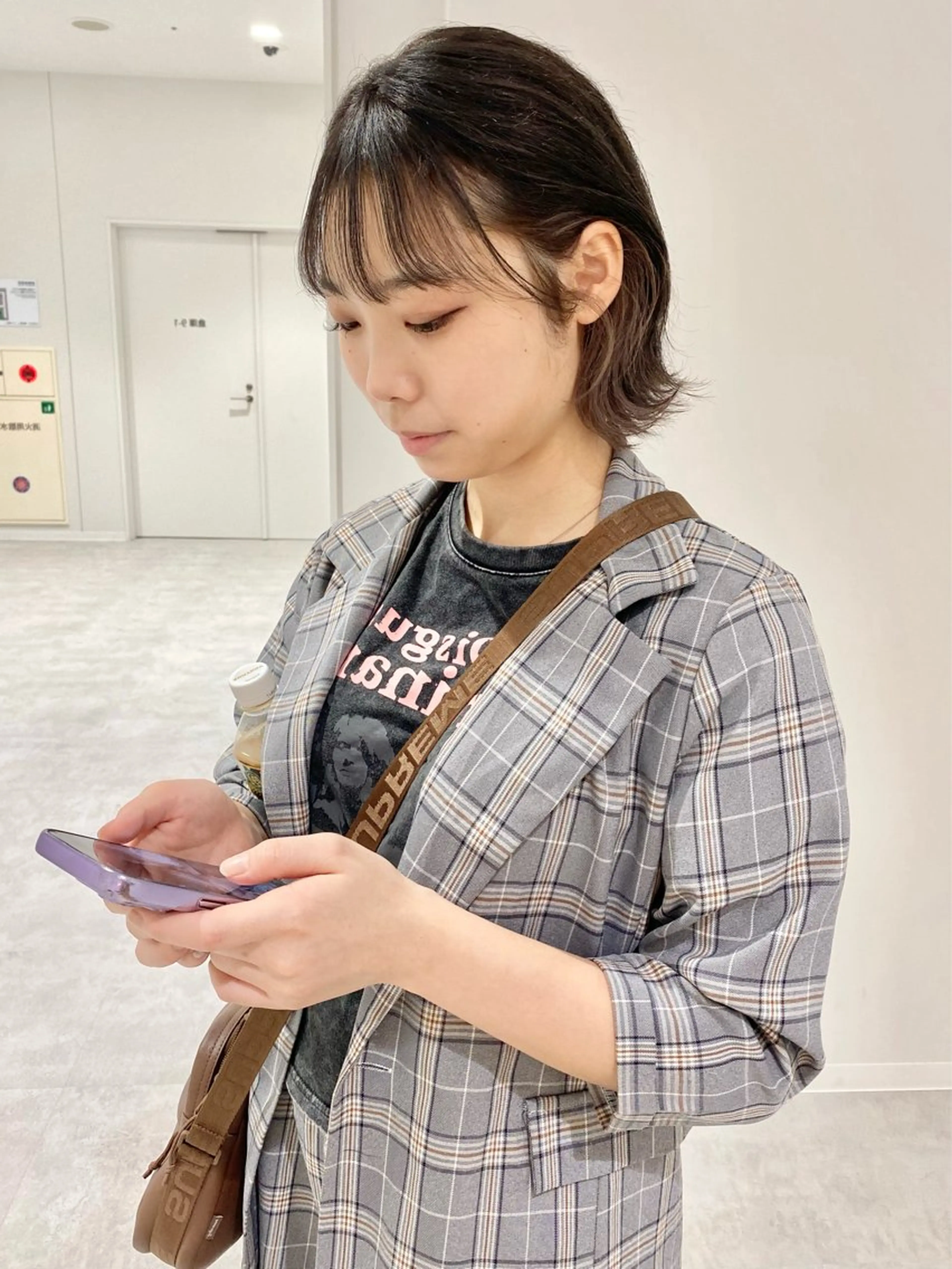 ミディアム カラー ベージュカラー ヘアカラー ベージュ/アレンジ /横浜/杉本千夏のヘアスタイル