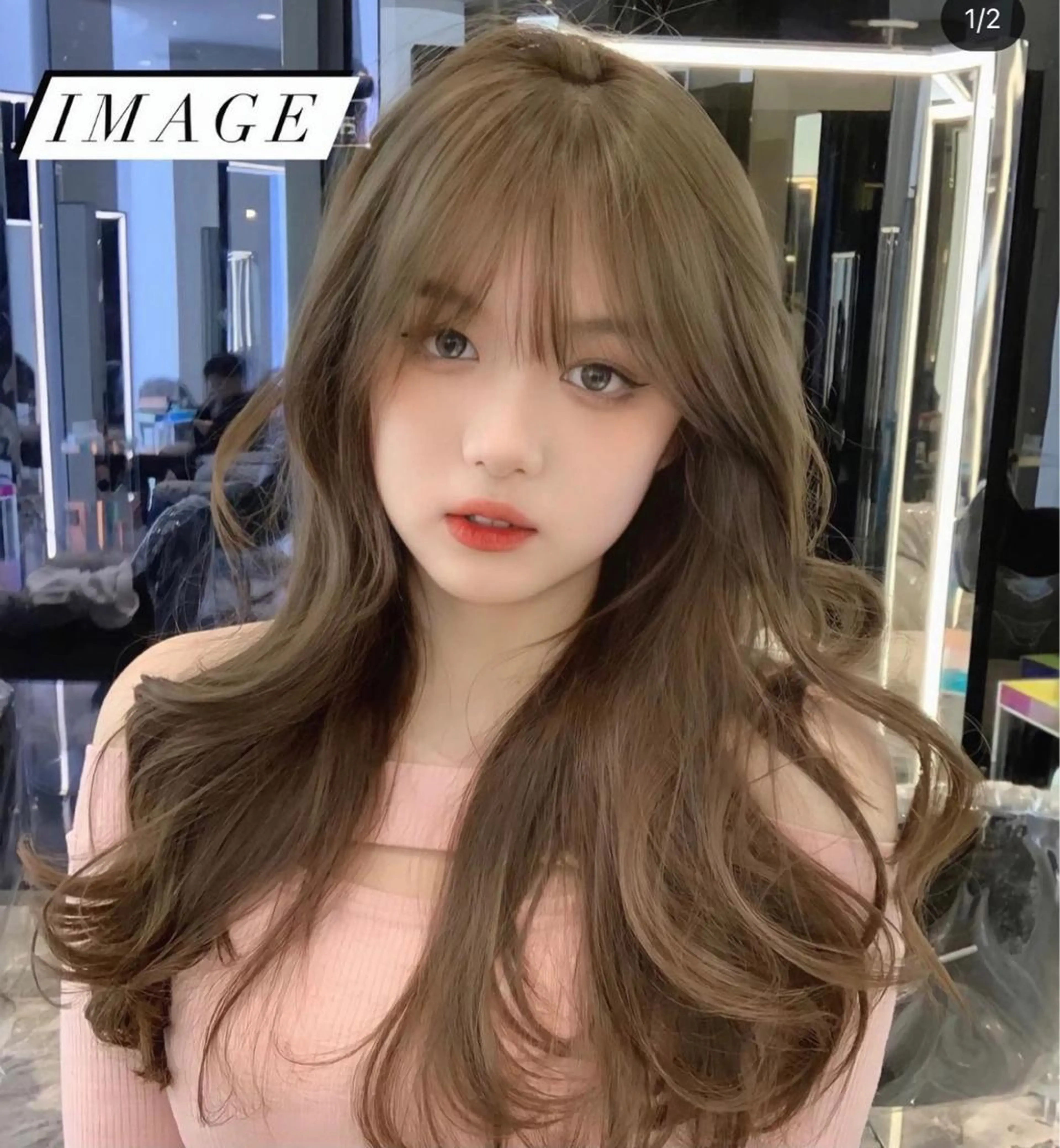 ロング カット ヘアカラー トリートメント 韓国 / 中国ヘア 🦋Noniのヘアスタイル