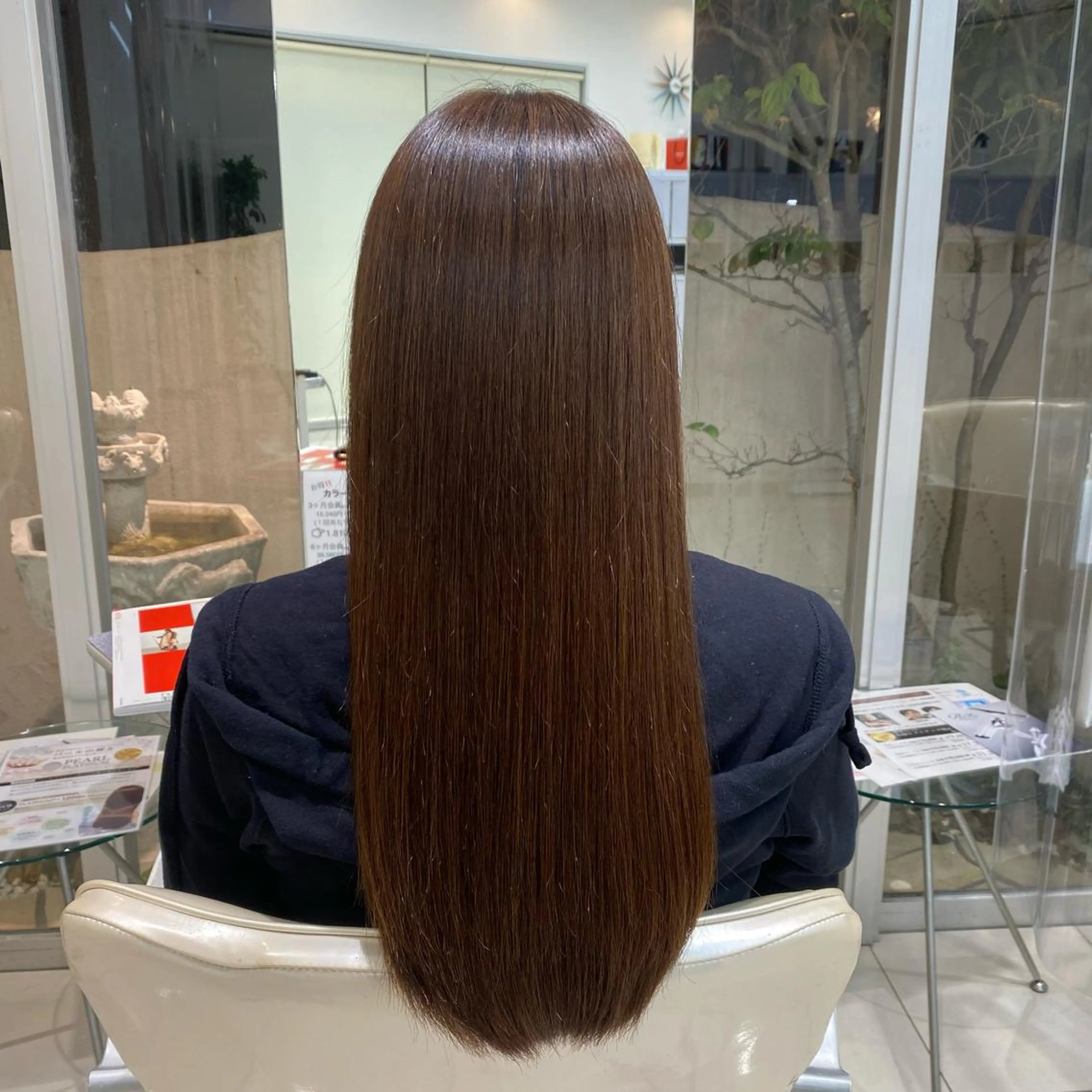ロング カット 縮毛矯正 JILL    hair所属・maki💖 暖色カラーのヘアスタイル