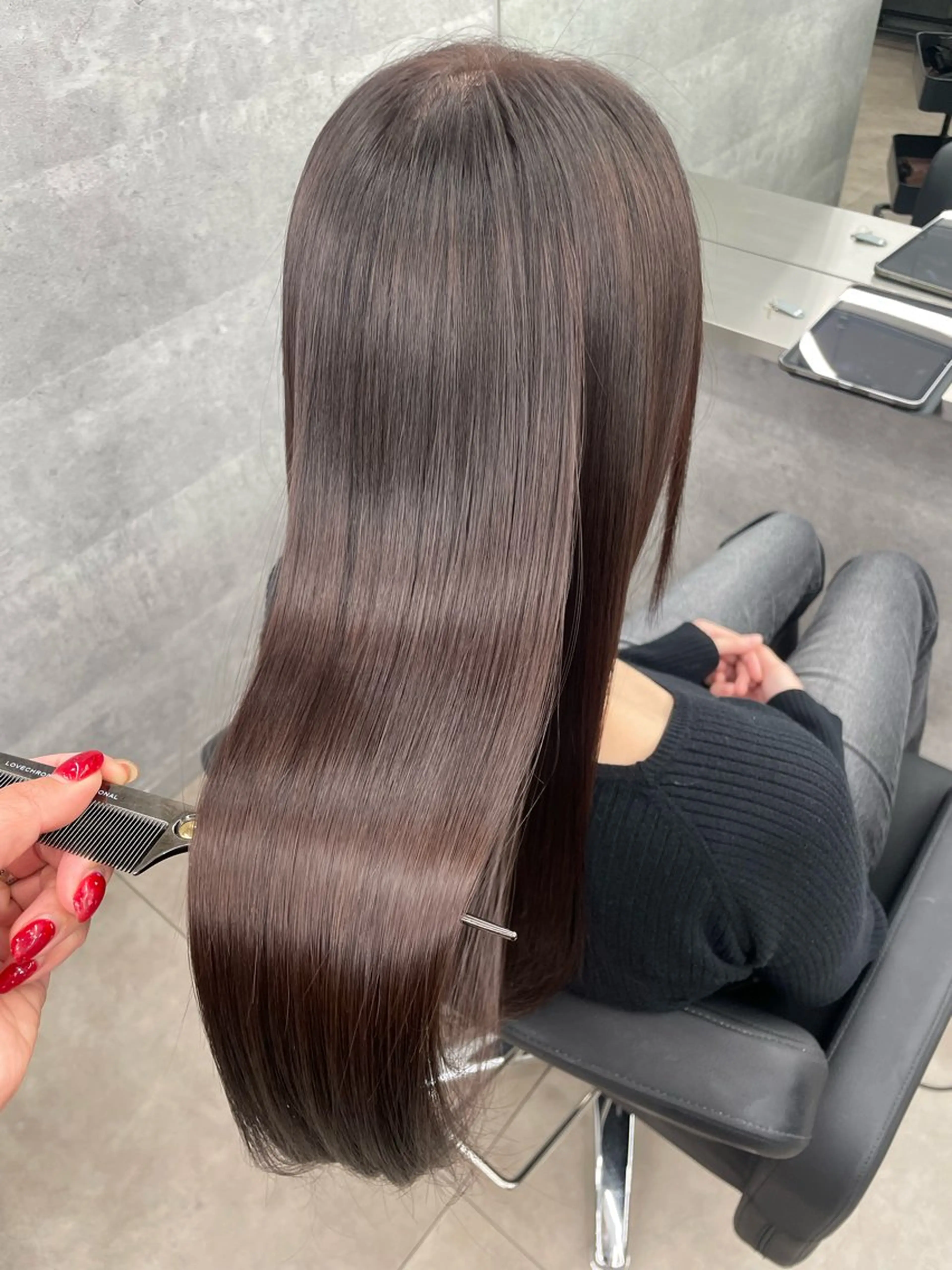 セミロング カラー カット ヘアカラー トリートメント ヘッドスパ ヘアセット 髪質改善/縮毛/新宿 🫧SUZUKA🫧のヘアスタイル