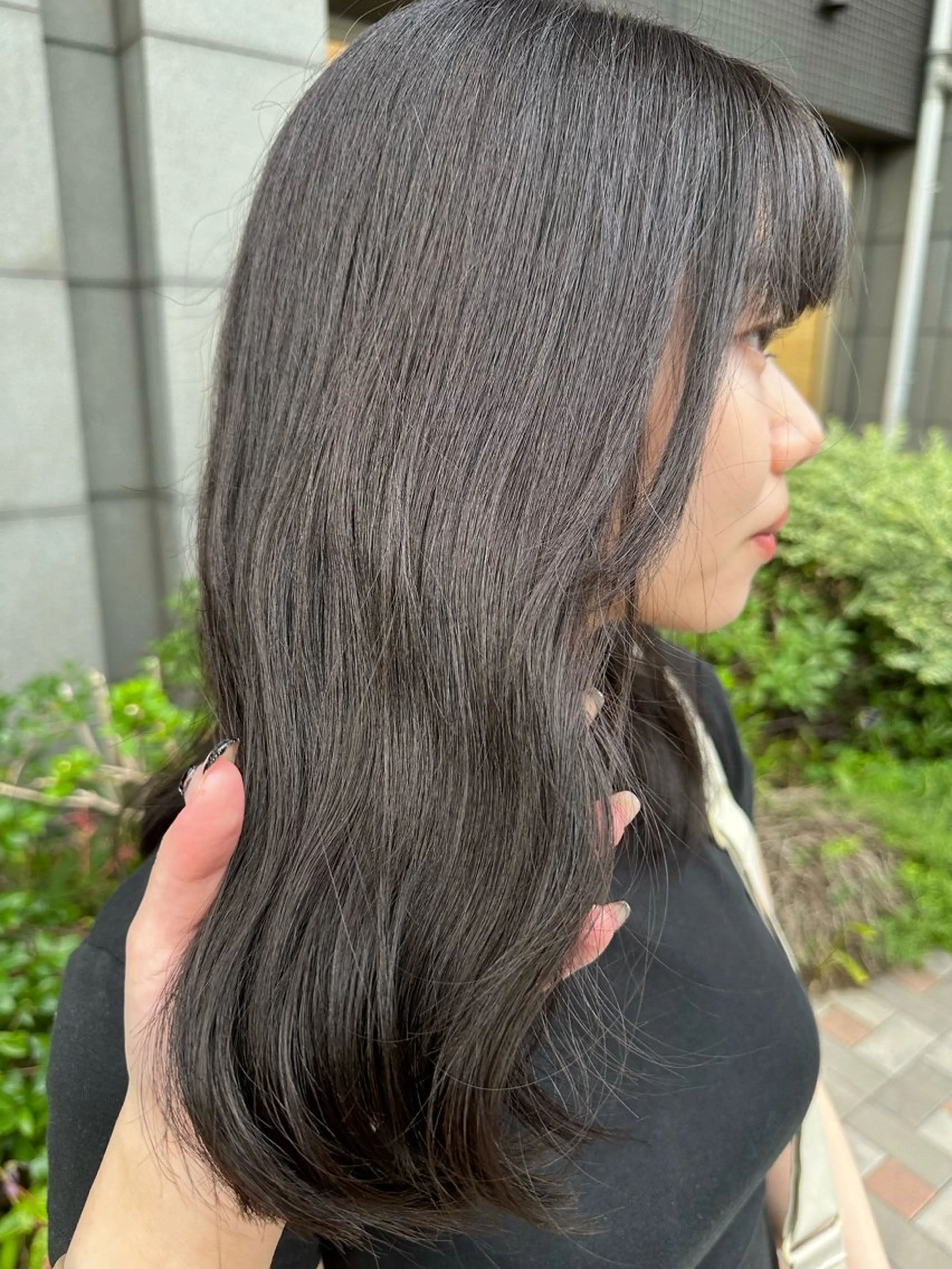 ロング カラー ヘアアレンジ 透明感カラー グレージュ オリーブグレージュ オリーブグレー ヘアカラー Cloe 梅田所属・🌼北口 絢🌼のヘアスタイル