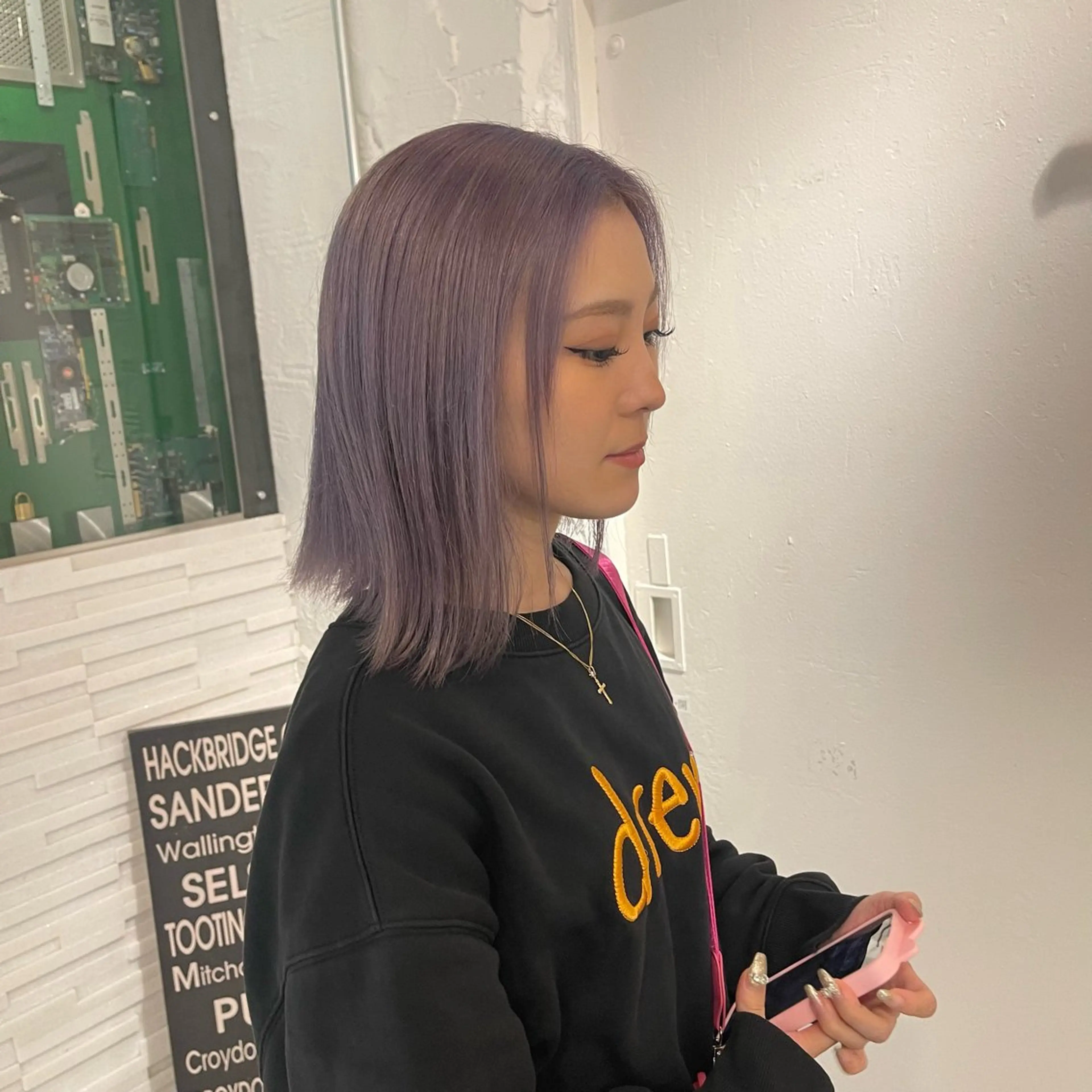 ミディアム カラー ヘアカラー lunty miichiのヘアスタイル