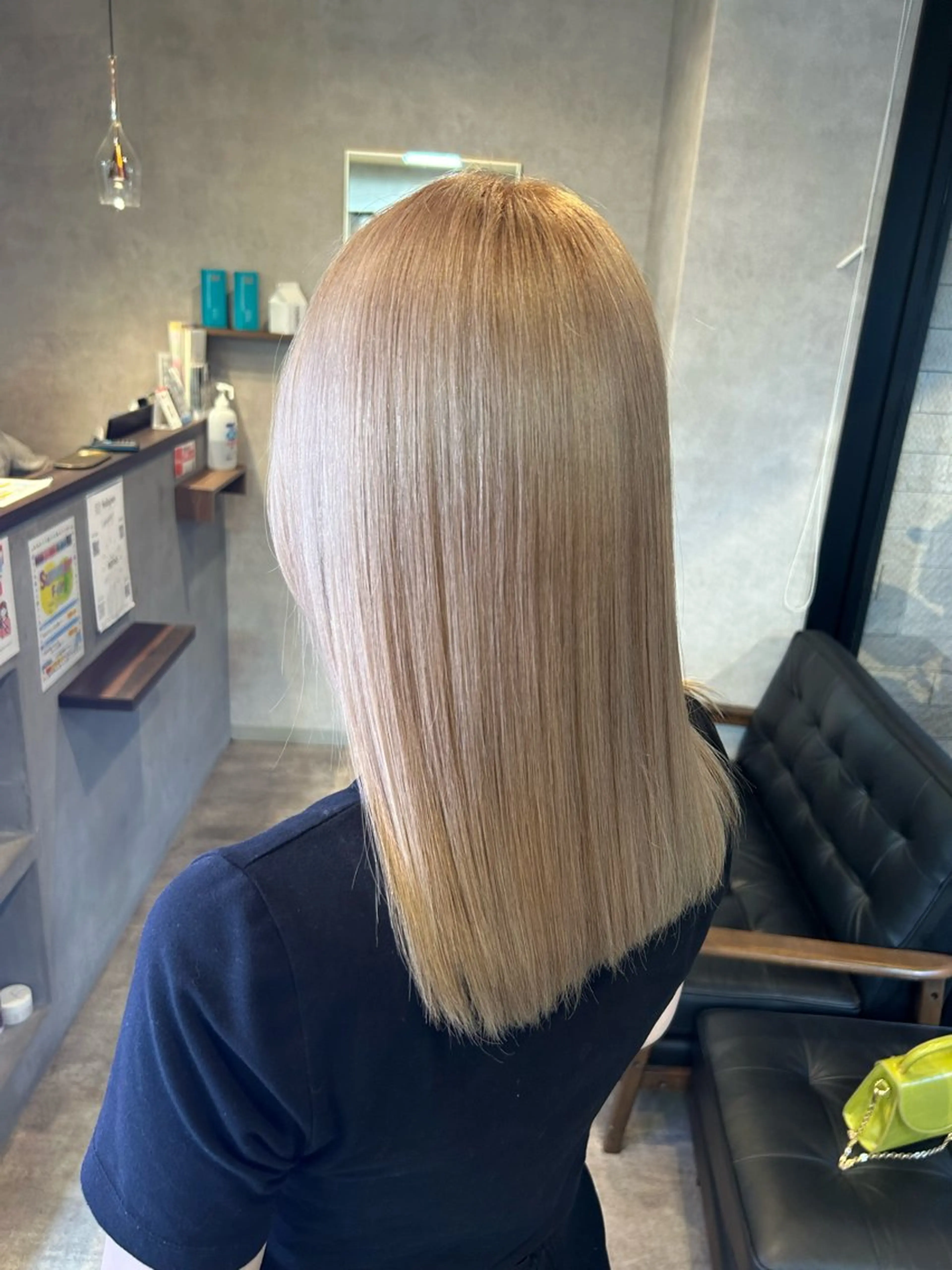 セミロング ヘアカラー トリートメント RIENS xrea一樹のヘアスタイル