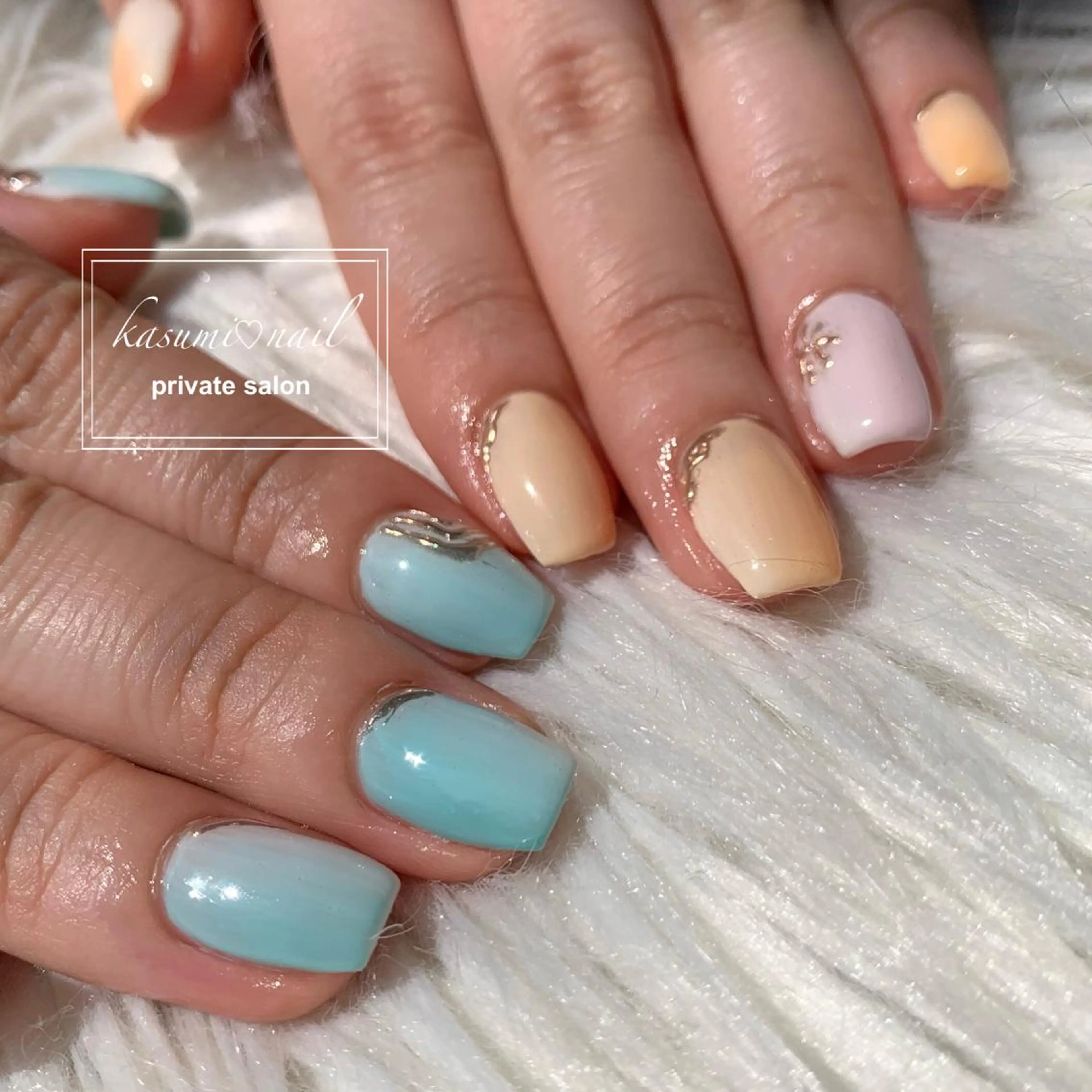 ネイル アートネイル フットネイル フレンチネイル ロングネイル マグネットネイル KASUMI♡ Nailのネイルデザイン