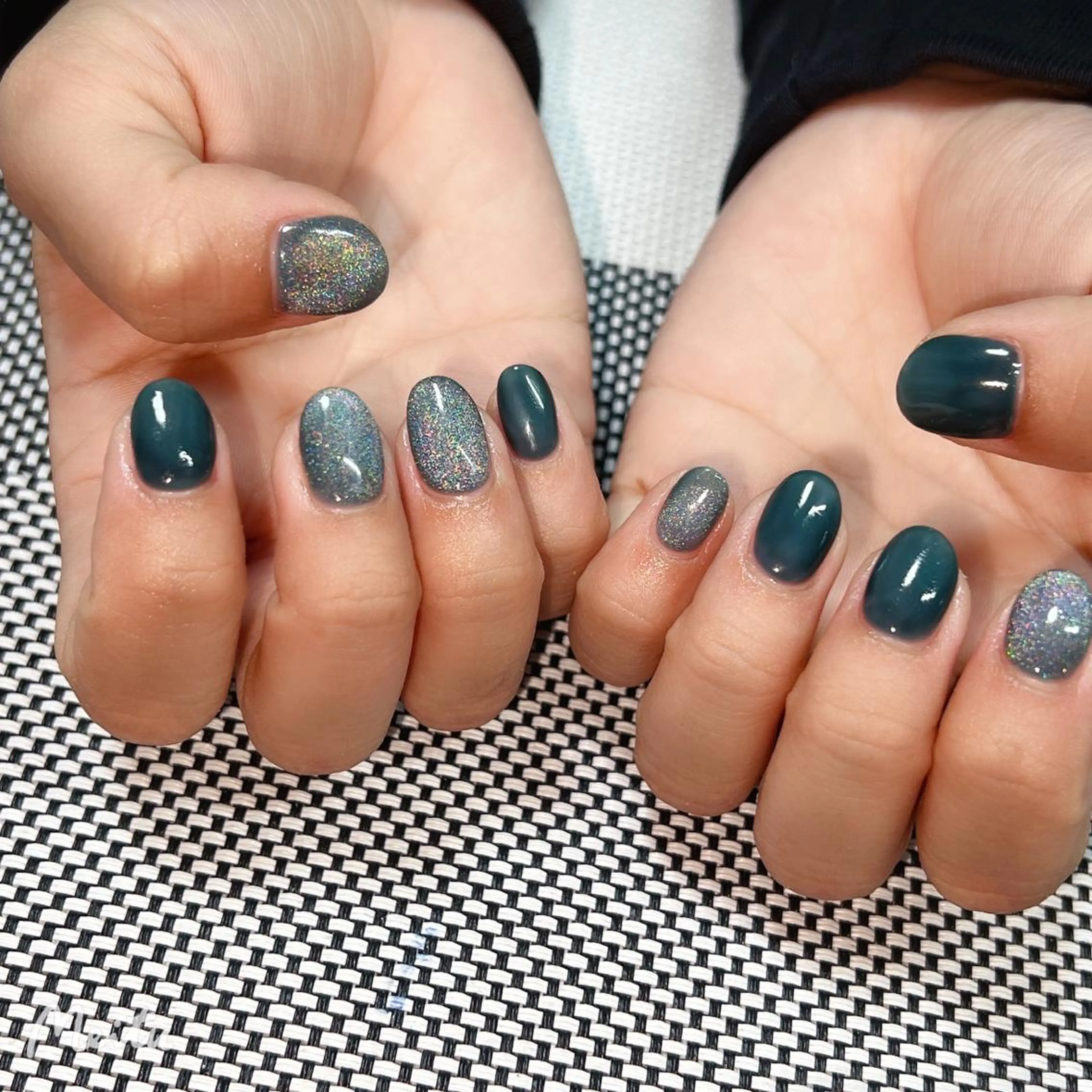 ネイル オーロラネイル クリアネイル マグネットネイル 林 ✨syousyouのネイルデザイン