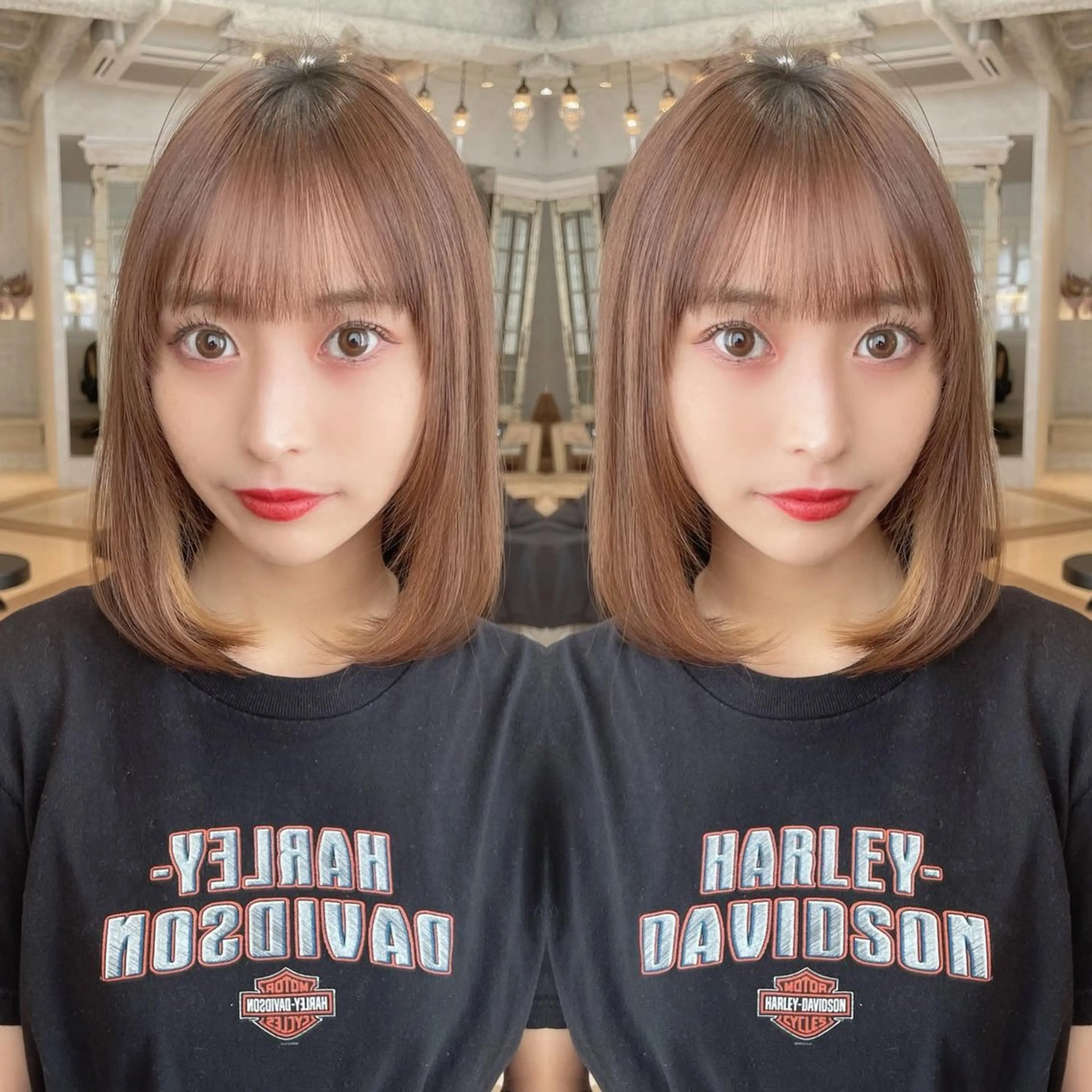 ミディアム ハイトーンの天才 shuheiのヘアスタイル