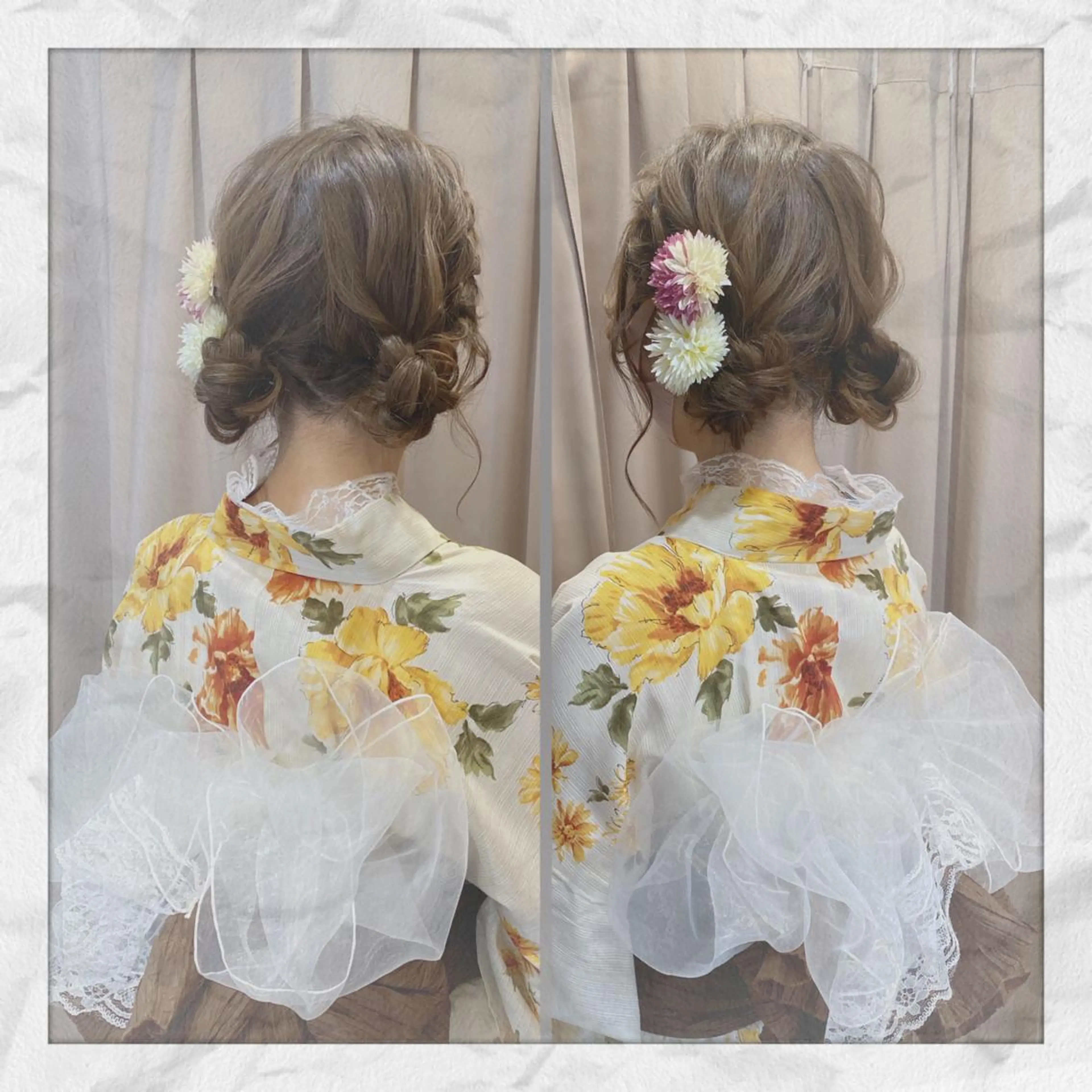 ミディアム ヘアアレンジ ヘアセット/着付け 𓇼 松本 夏美𓇼のヘアスタイル