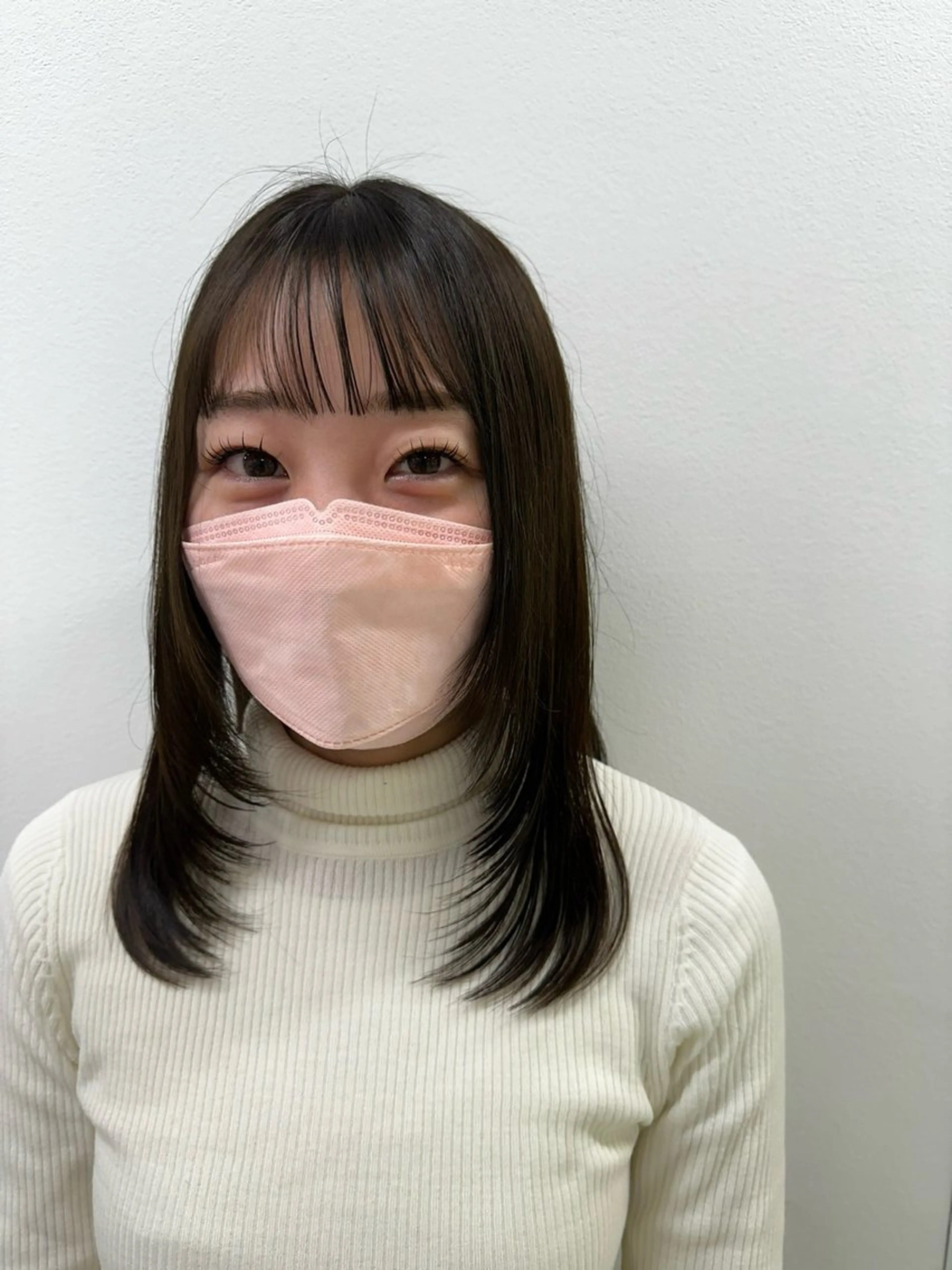 セミロング カット トリートメント 髪質改善/縮毛/トリ ートメント/平野広大のヘアスタイル
