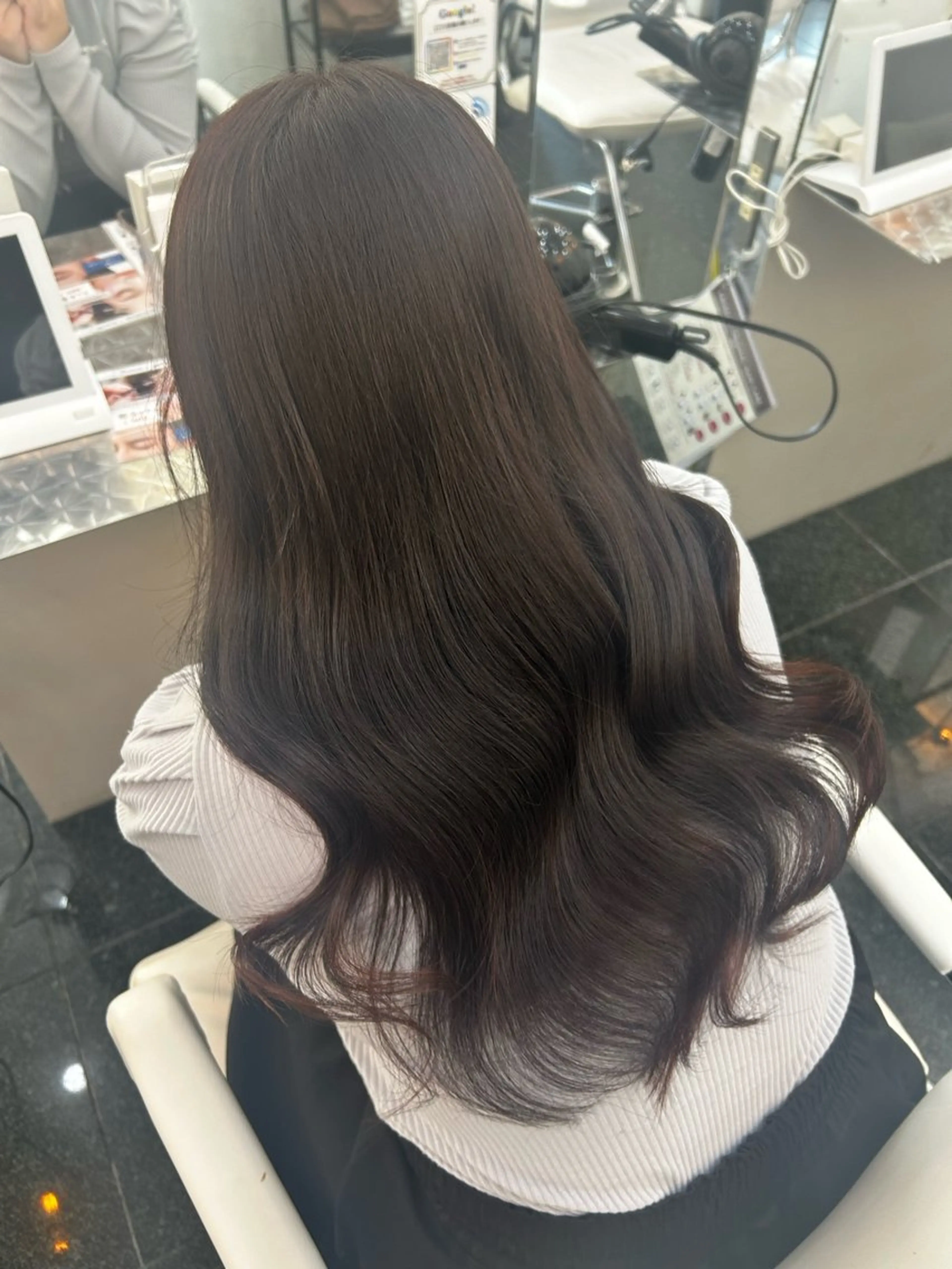 ロング カラー ブラウンカラー ピンクカラー ピンクブラウン ガーリー×韓国🎀 ⟡.·天野結良⟡.·のヘアスタイル