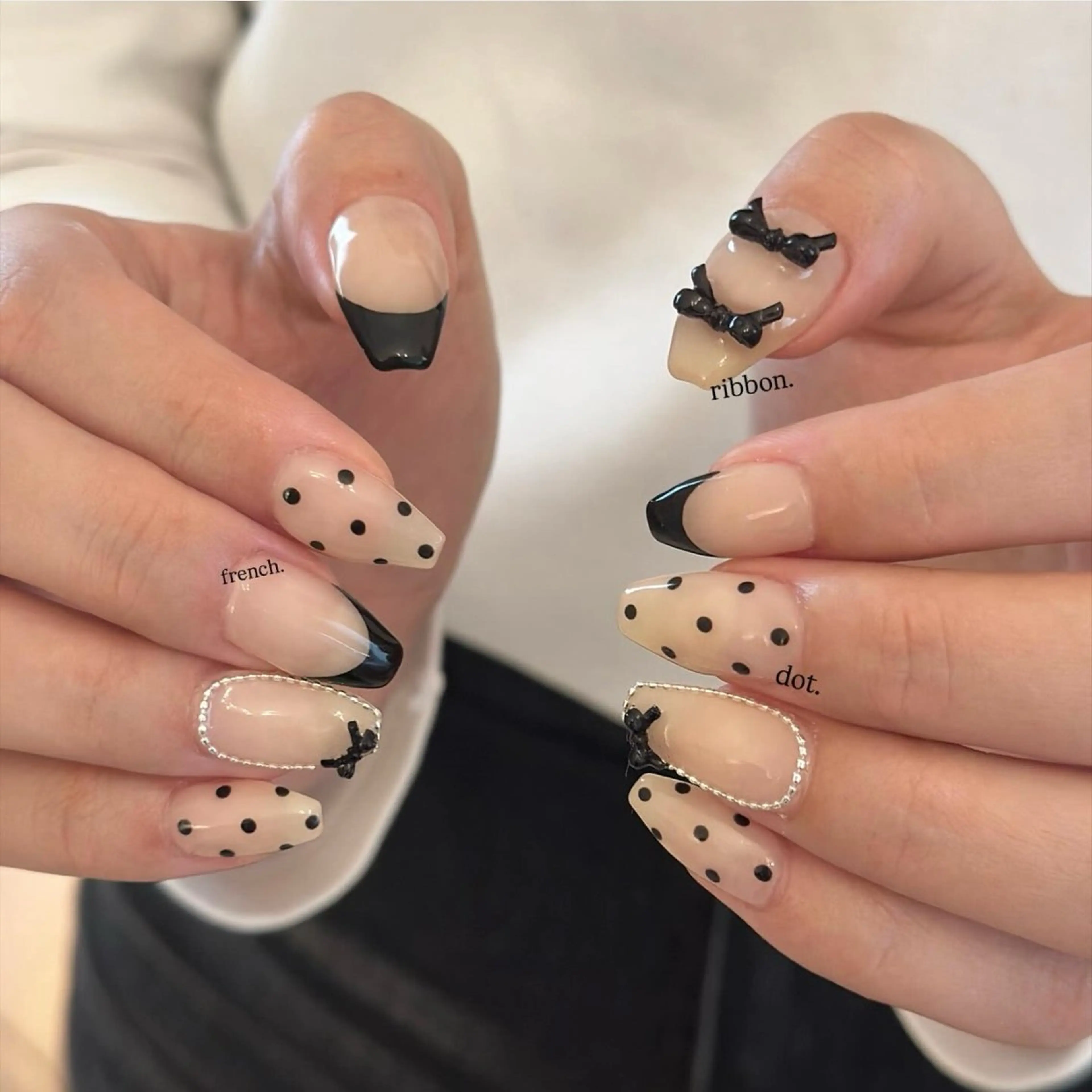 ネイル リボン nail salon coco.のネイルデザイン