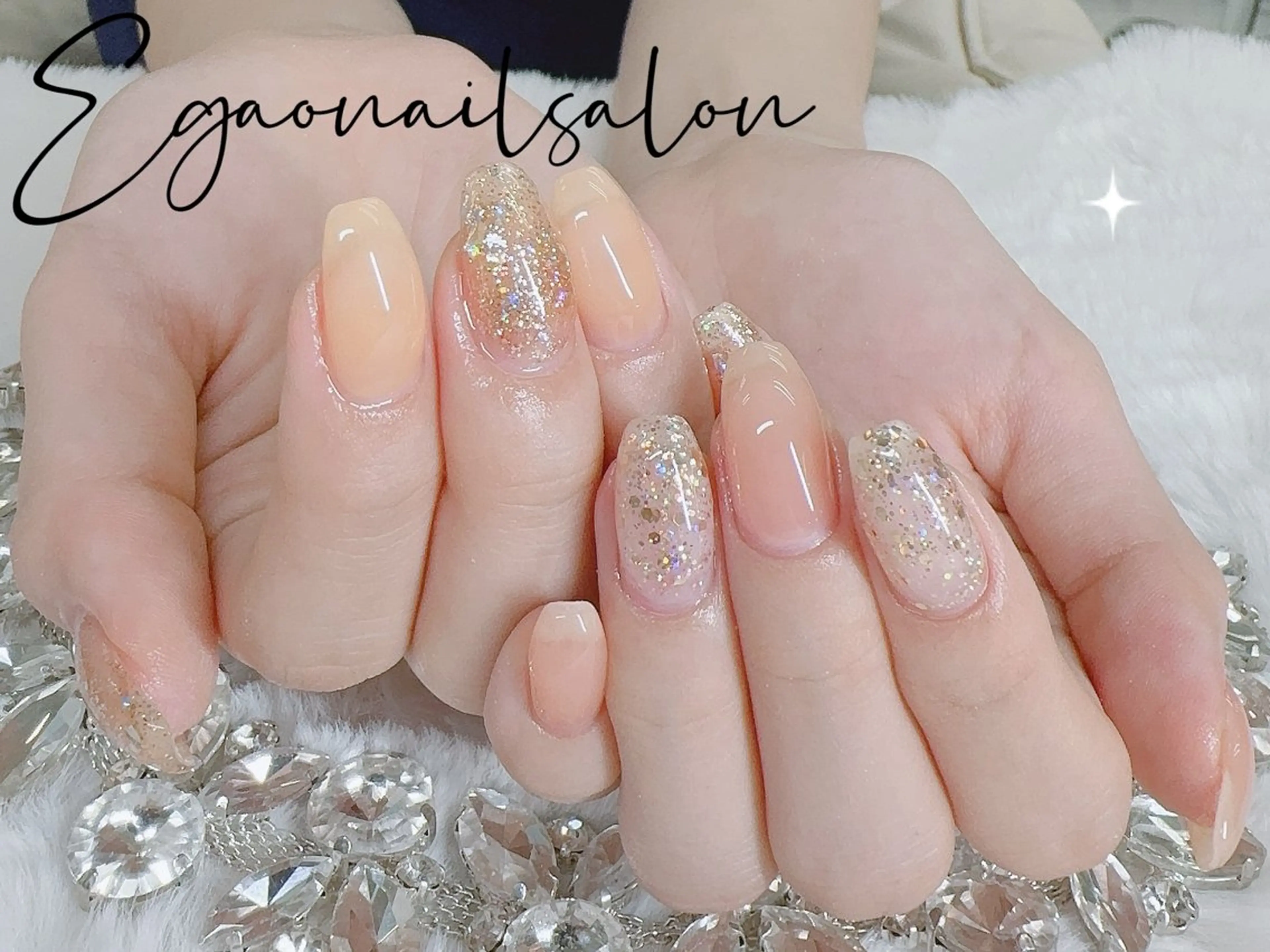 ネイル アートネイル フットネイル フレンチネイル ジェルネイル グラデーション Egao Nail Salonのネイルデザイン