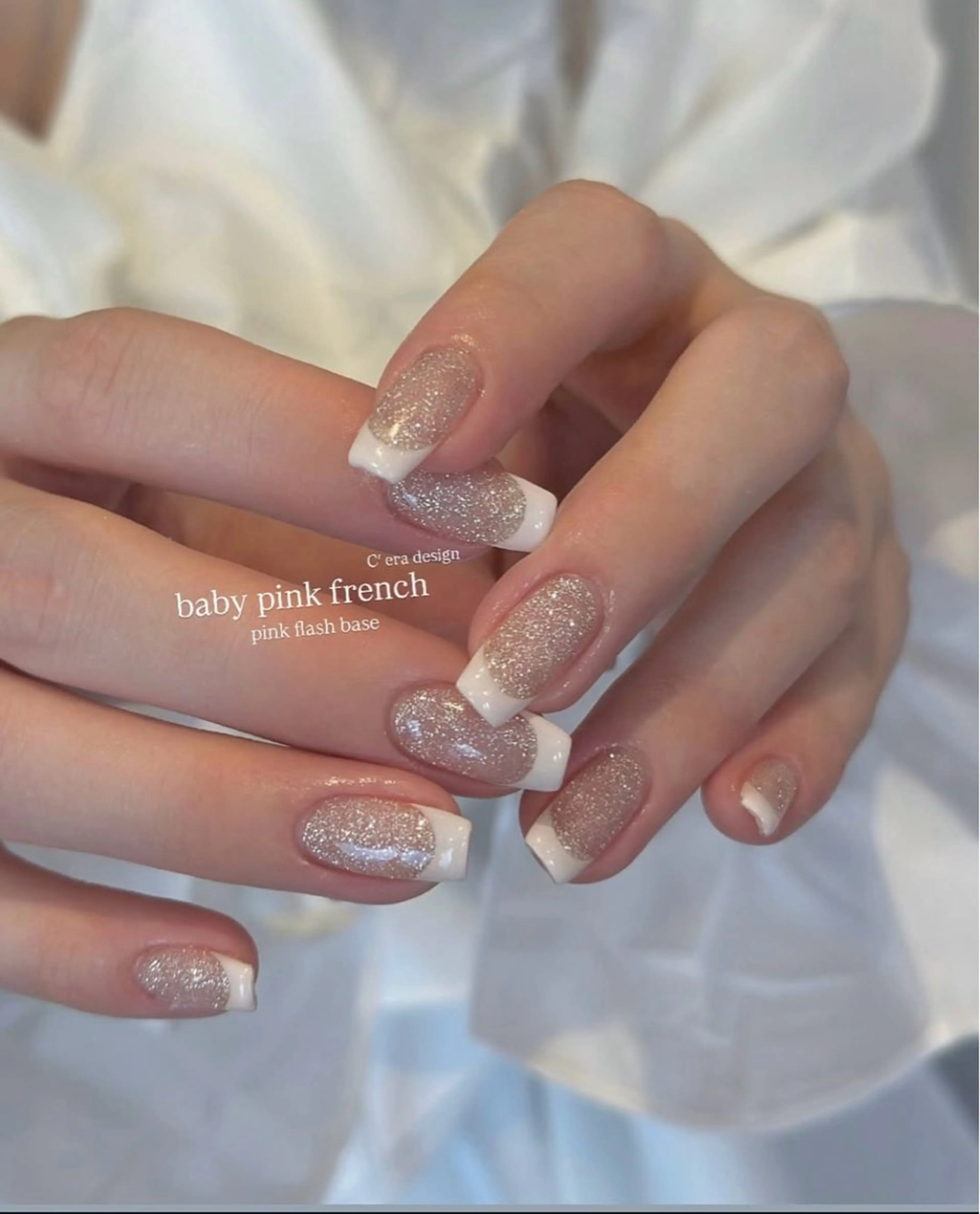 ネイル フレンチネイル ハンドネイル JISOO ANA.CHUOのネイルデザイン