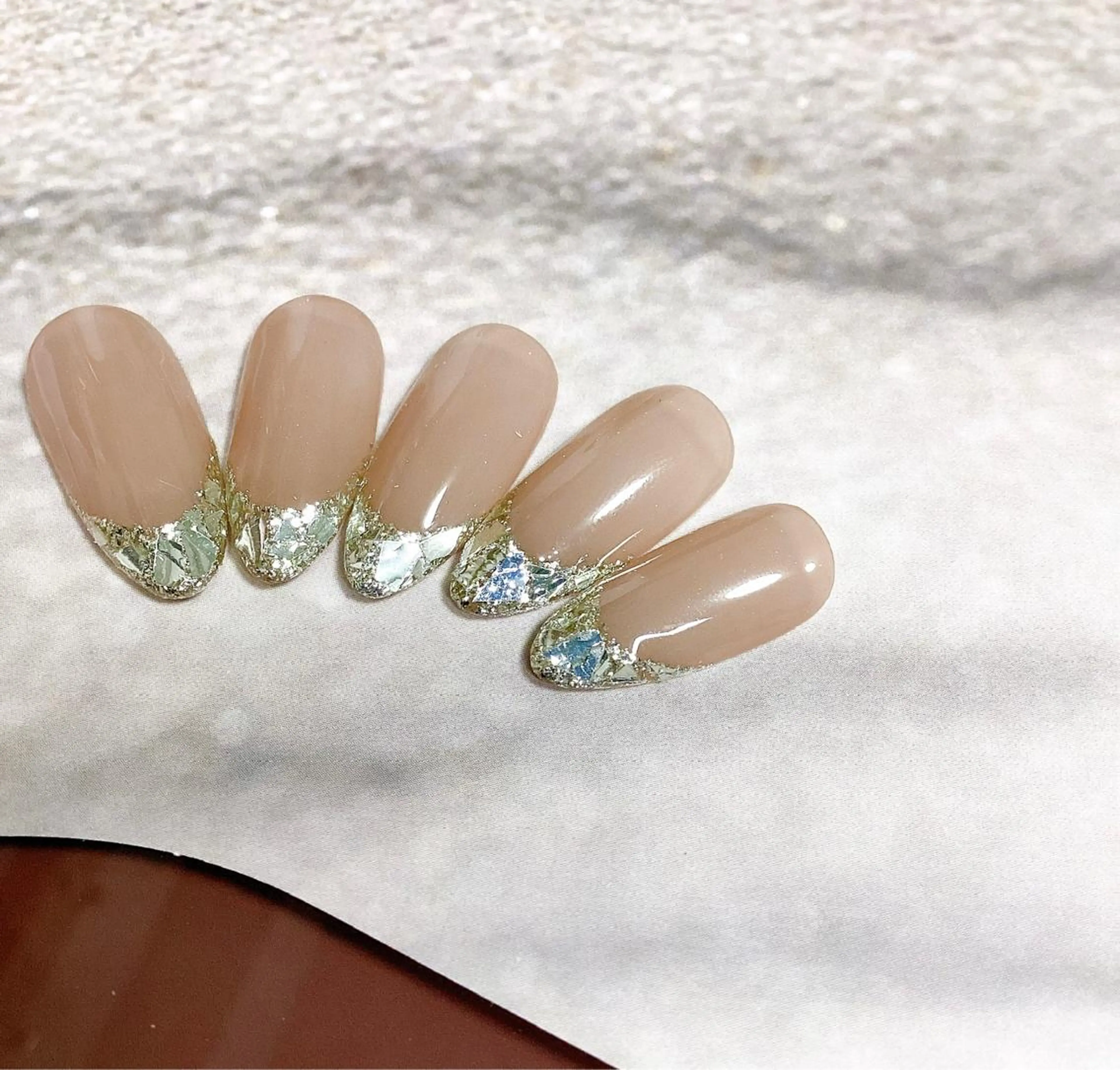 ネイル フレンチネイル ガラスフレンチ Nail Salon Fのネイルデザイン