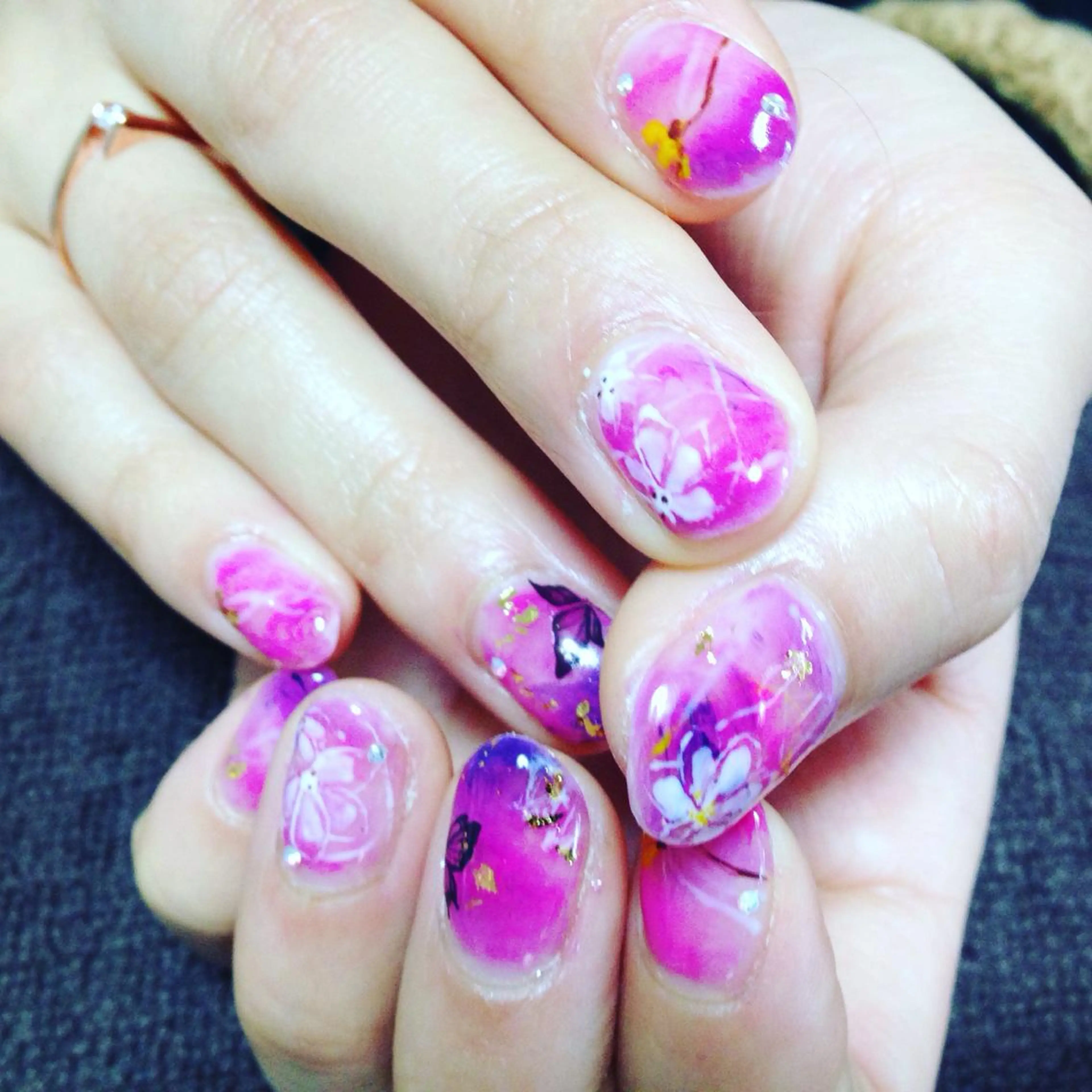 ネイル 成人式 リラネイル所属・福田 美代子のネイルデザイン