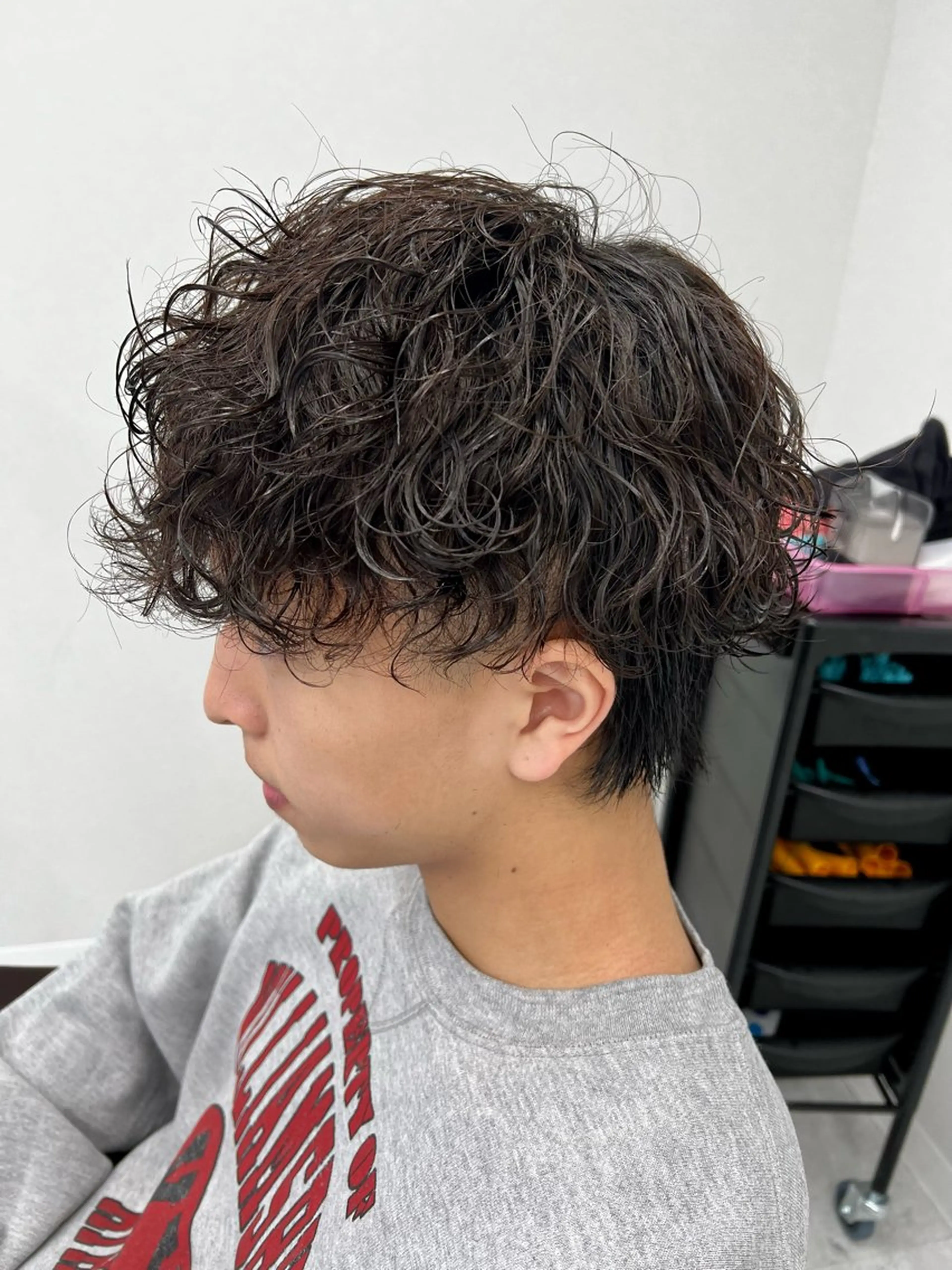 ショート パーマ メンズ カット パーマ トリートメント ヘアセット メンズカット/波巻き TAKUMAのヘアスタイル