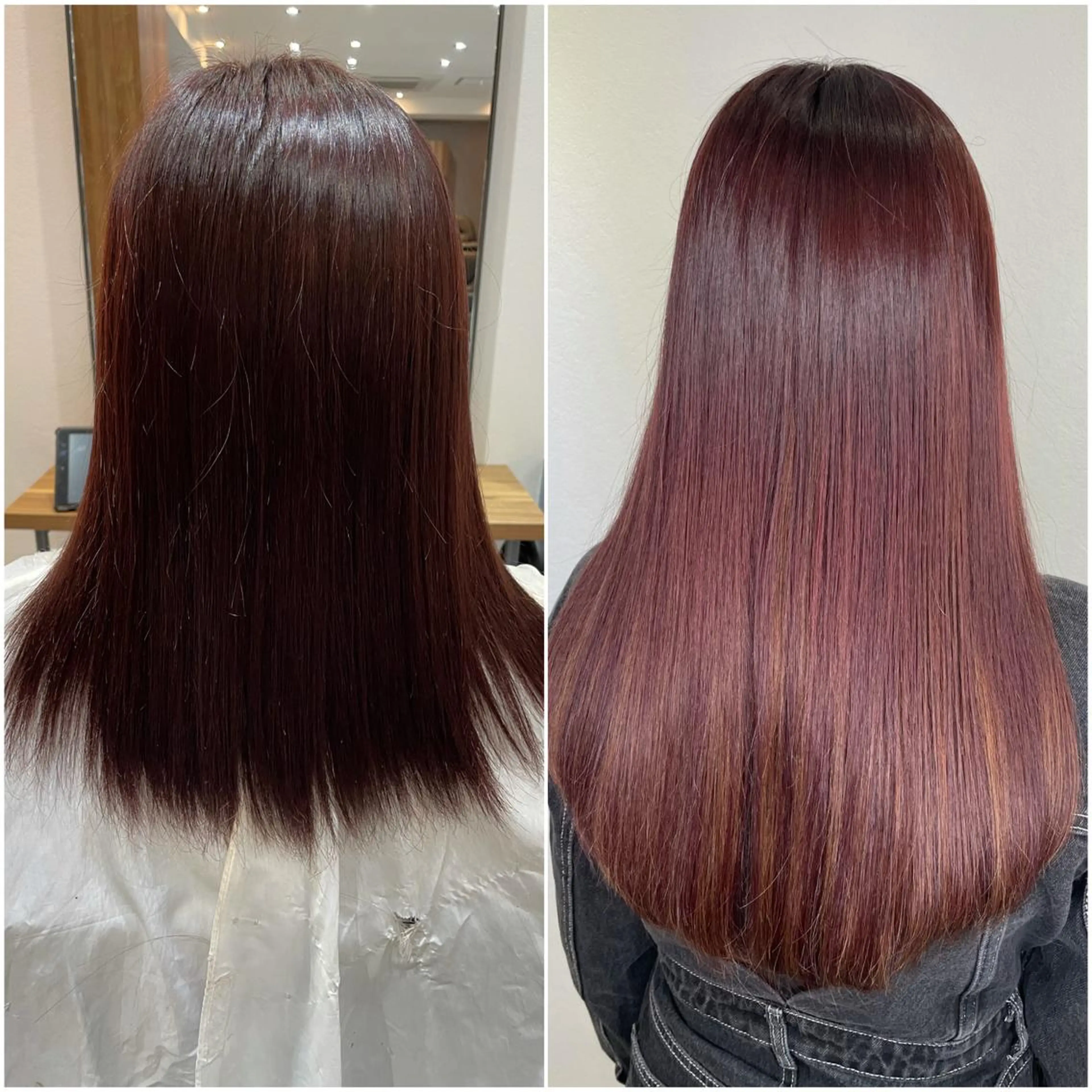 セミロング カラー シールエクステ エクステ ヘアカラー トリートメント エクステ 池袋🧡ダブルカラー /馴染ませエクステのヘアスタイル