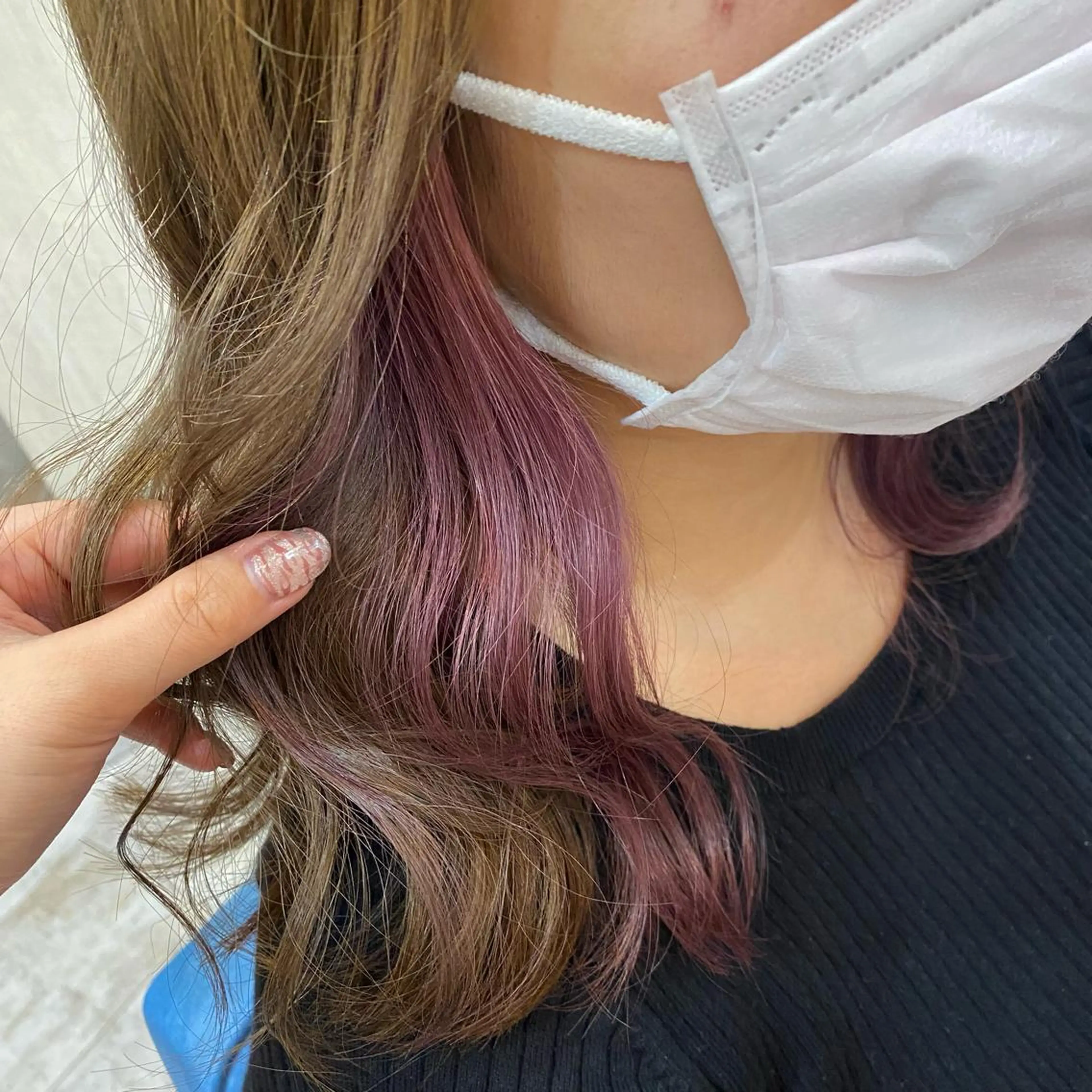 セミロング カラー カット ヘアカラー トリートメント 🫧透け感⋆艶髪💎 山口アヤカのヘアスタイル