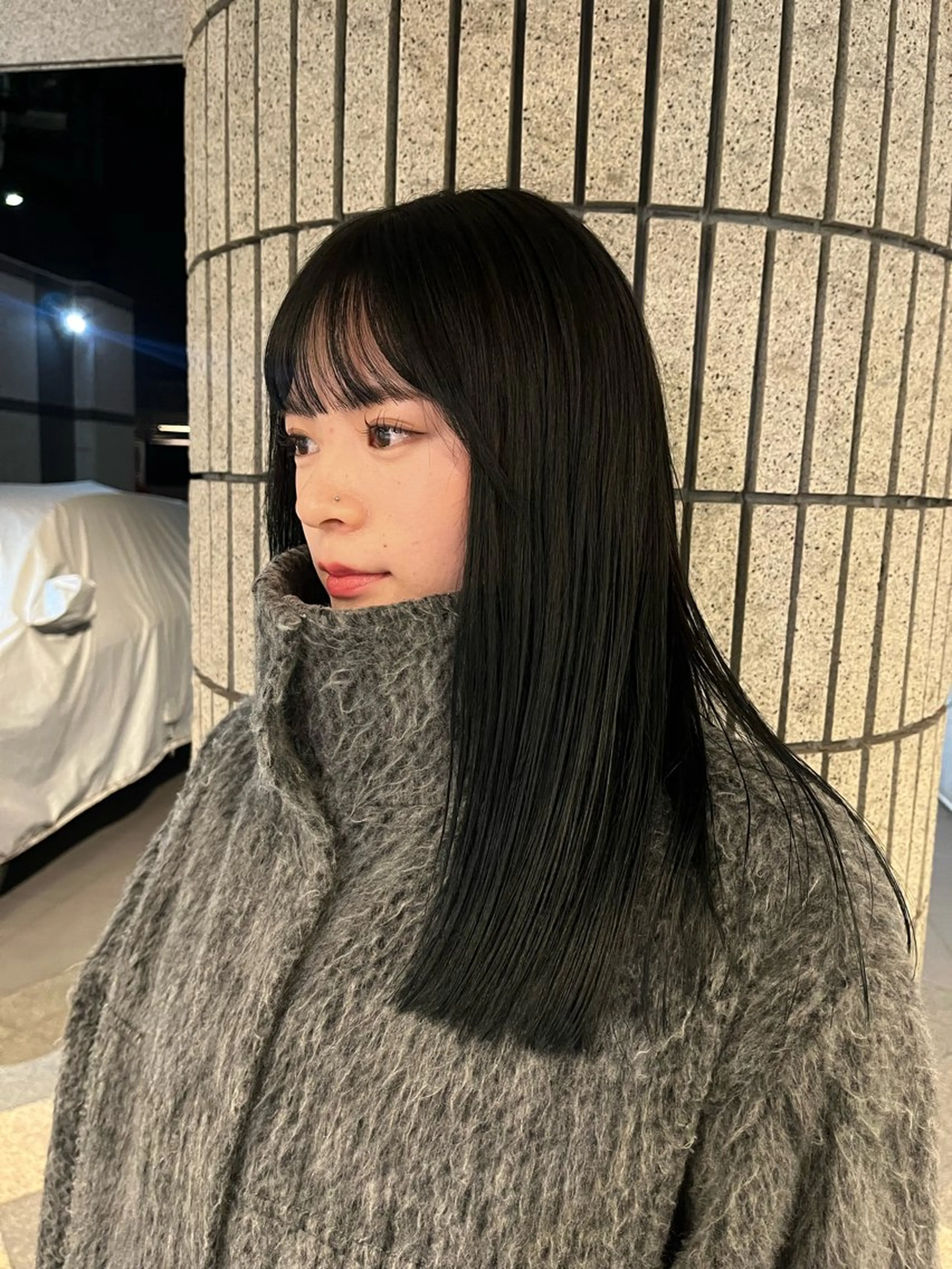 カラー 黒髪 ヘアカラー 【arc】 佐藤未希穂/ボブのヘアスタイル