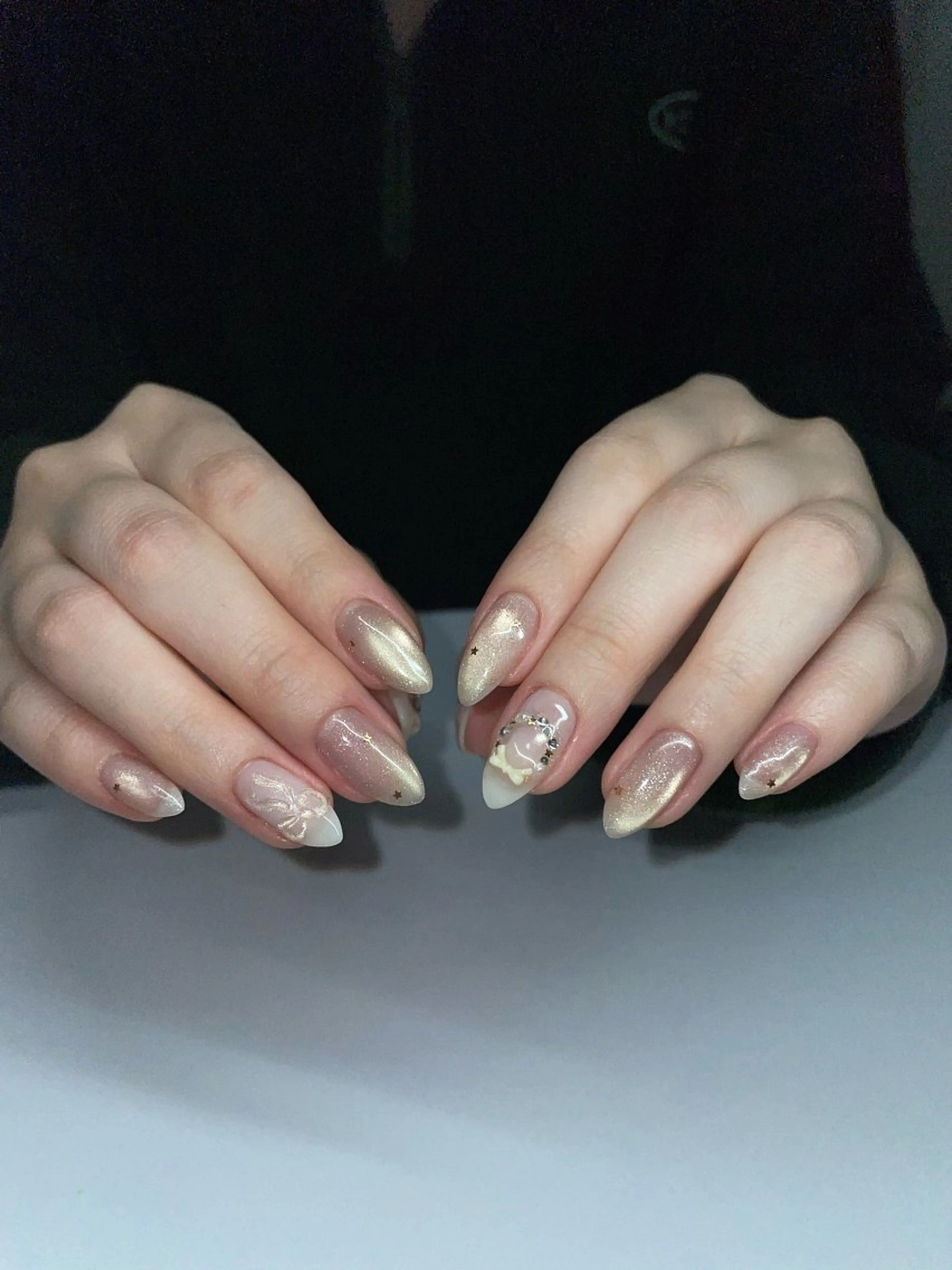 ネイル 冬ネイル クリスマス ハンドネイル GO TODAY 吉祥寺Glint所属・うの 韓国ﾈｲﾙ໒꒱⋆⭒˚のネイルデザイン