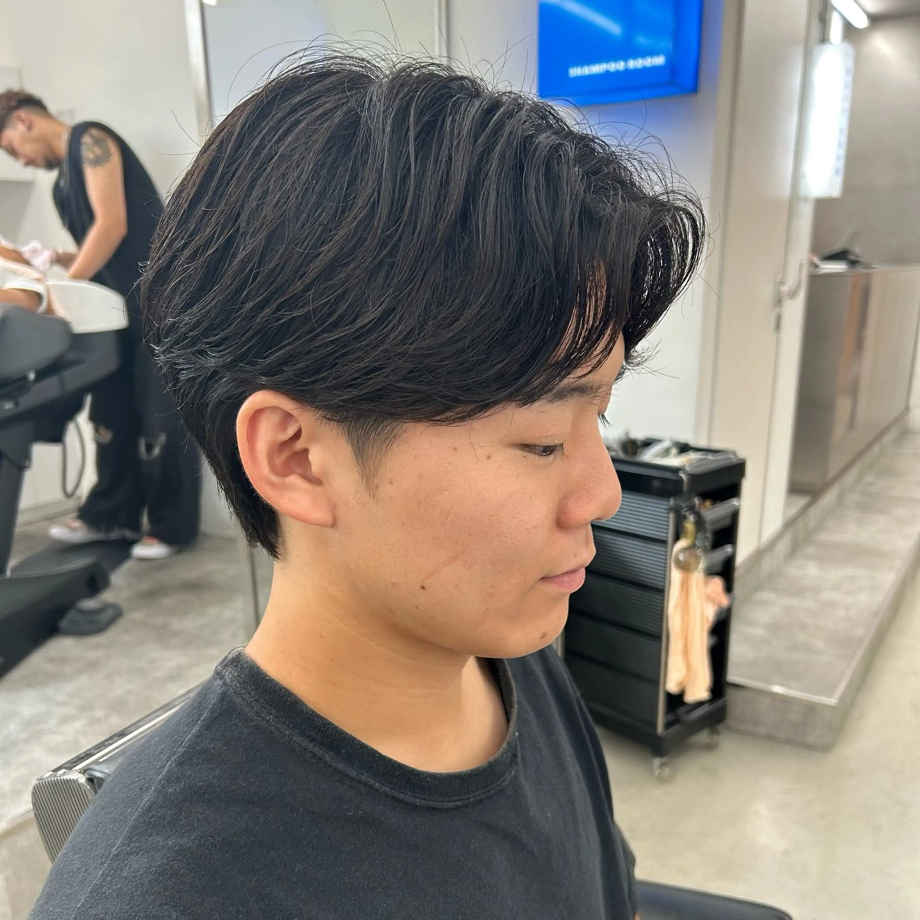 パーマ メンズ カット パーマ 安達 脩人のヘアスタイル
