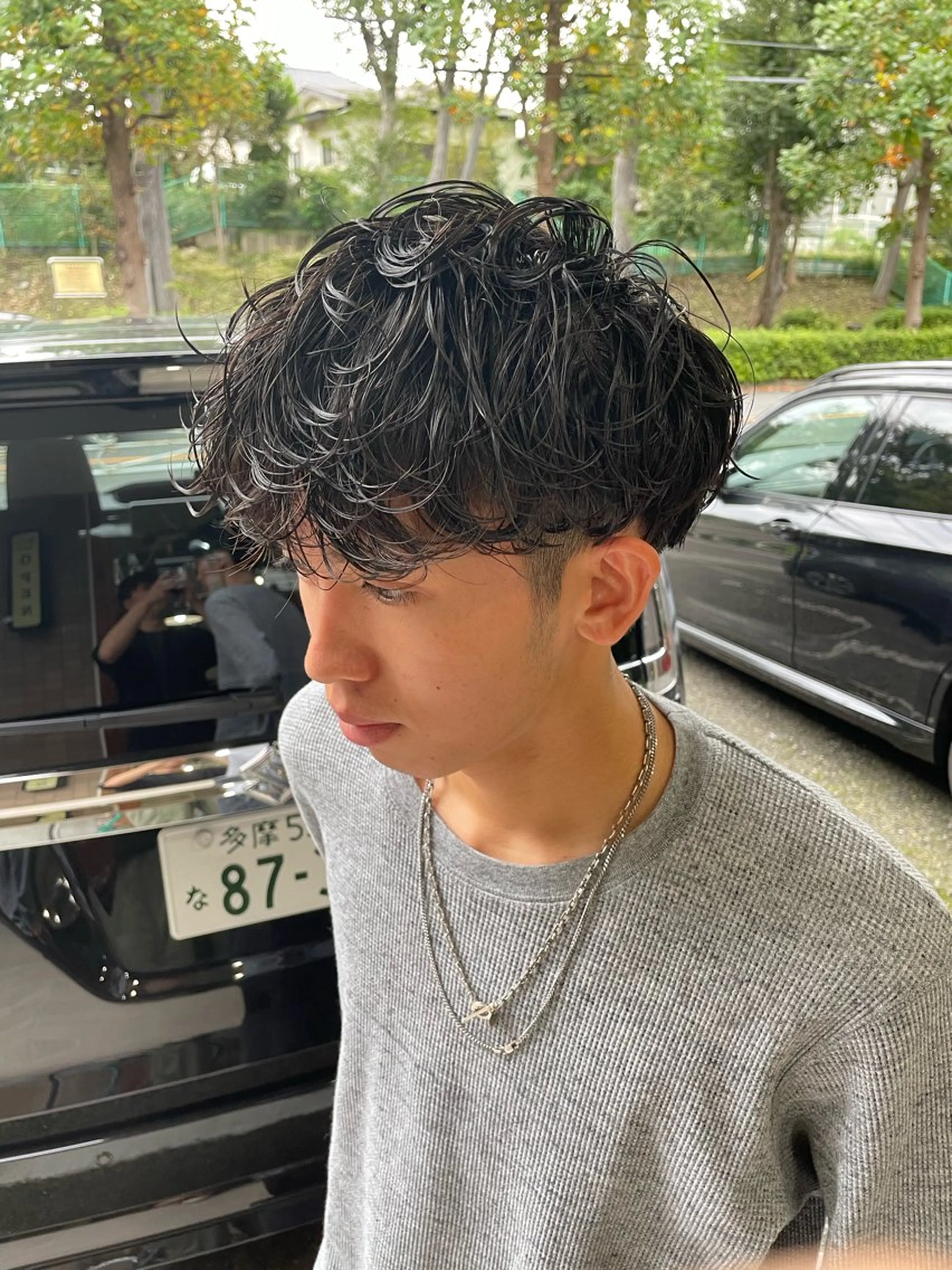 ミディアム パーマ メンズ ミディアムパーマ メンズパーマ 森田 雅治のヘアスタイル