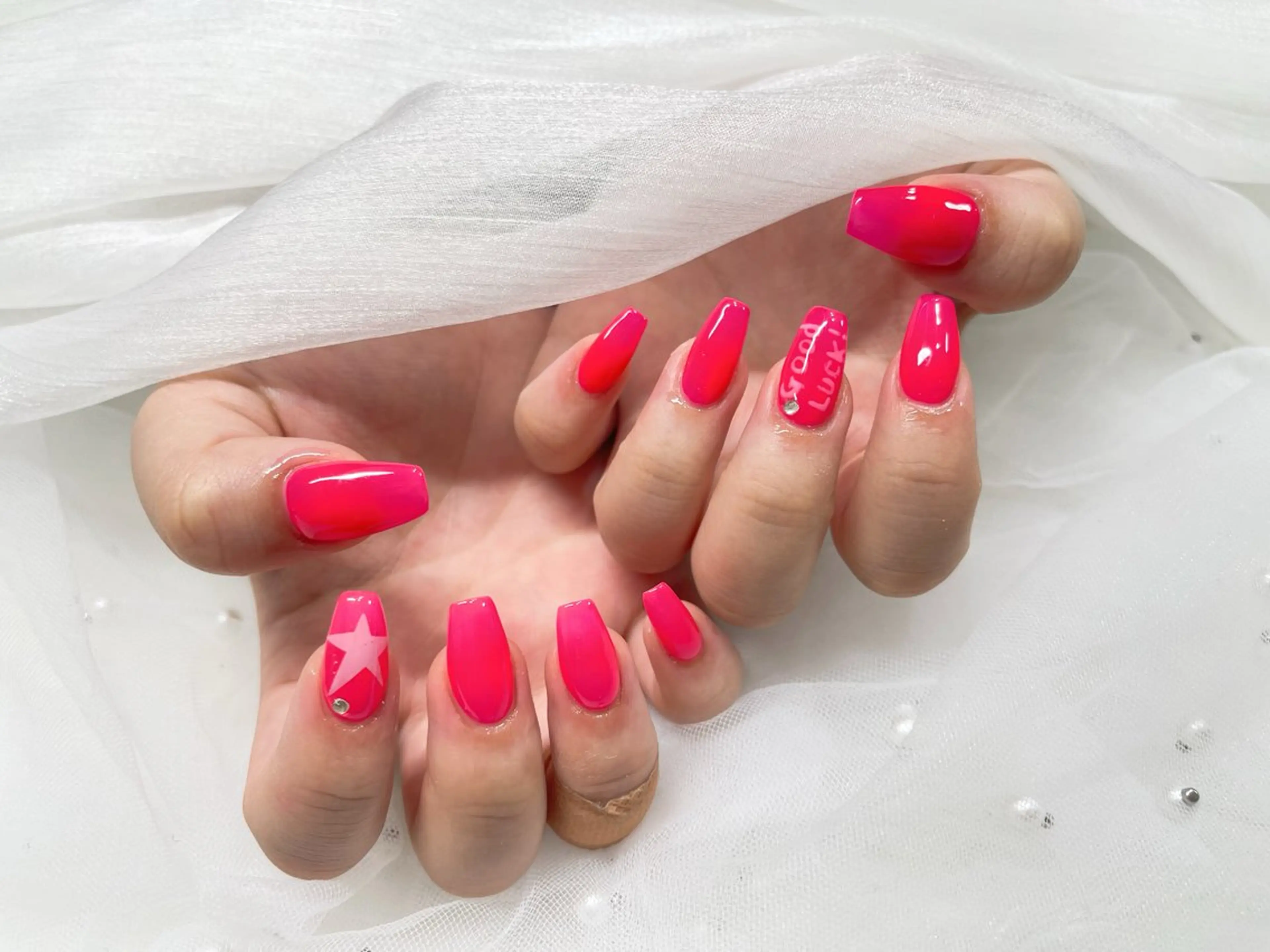 ネイル ワンカラーネイル スカルプネイル ハンドネイル pink nailのネイルデザイン
