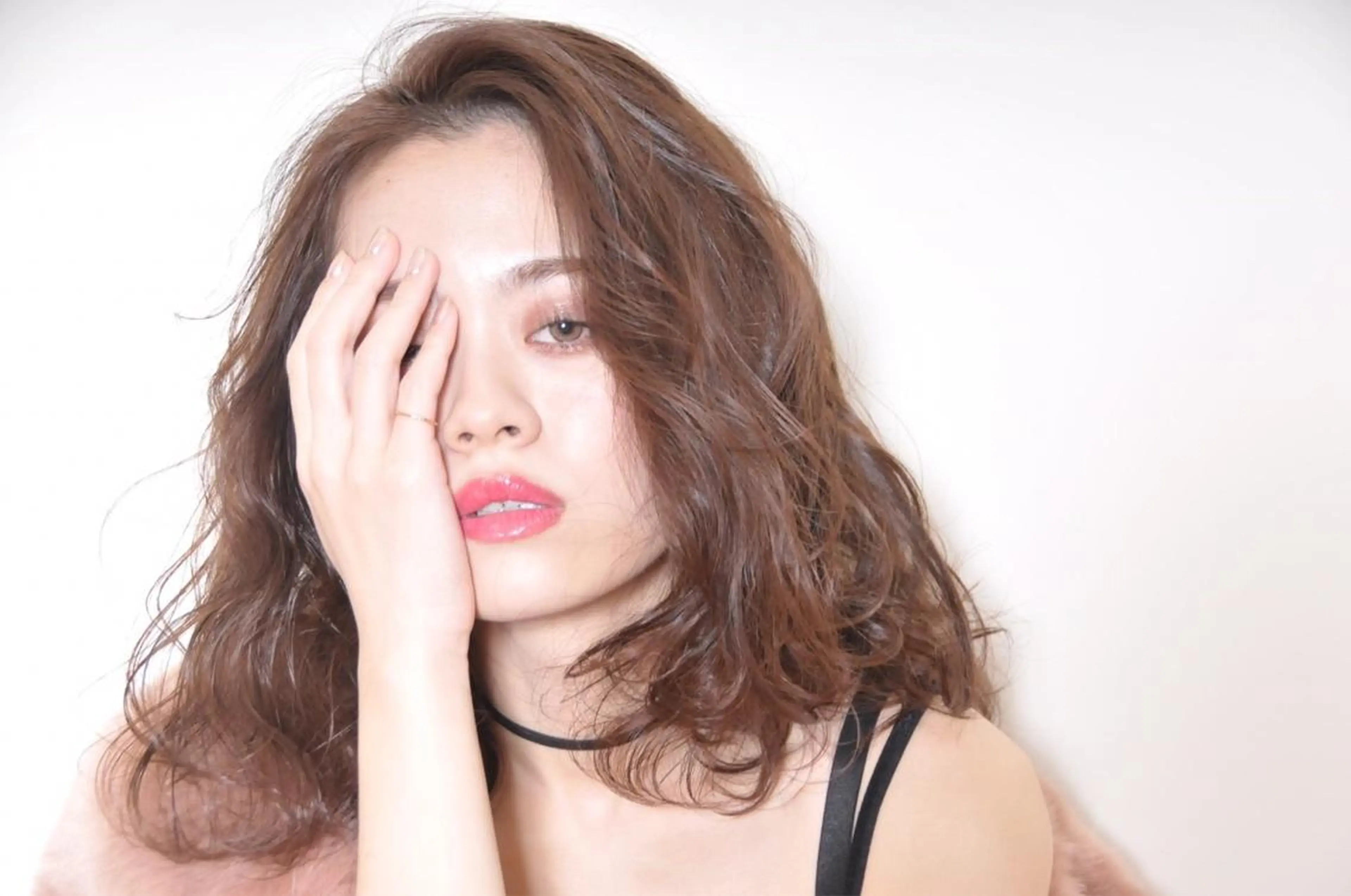 セミロング カラー パーマ ブラウンカラー fukuyasu rikaのヘアスタイル