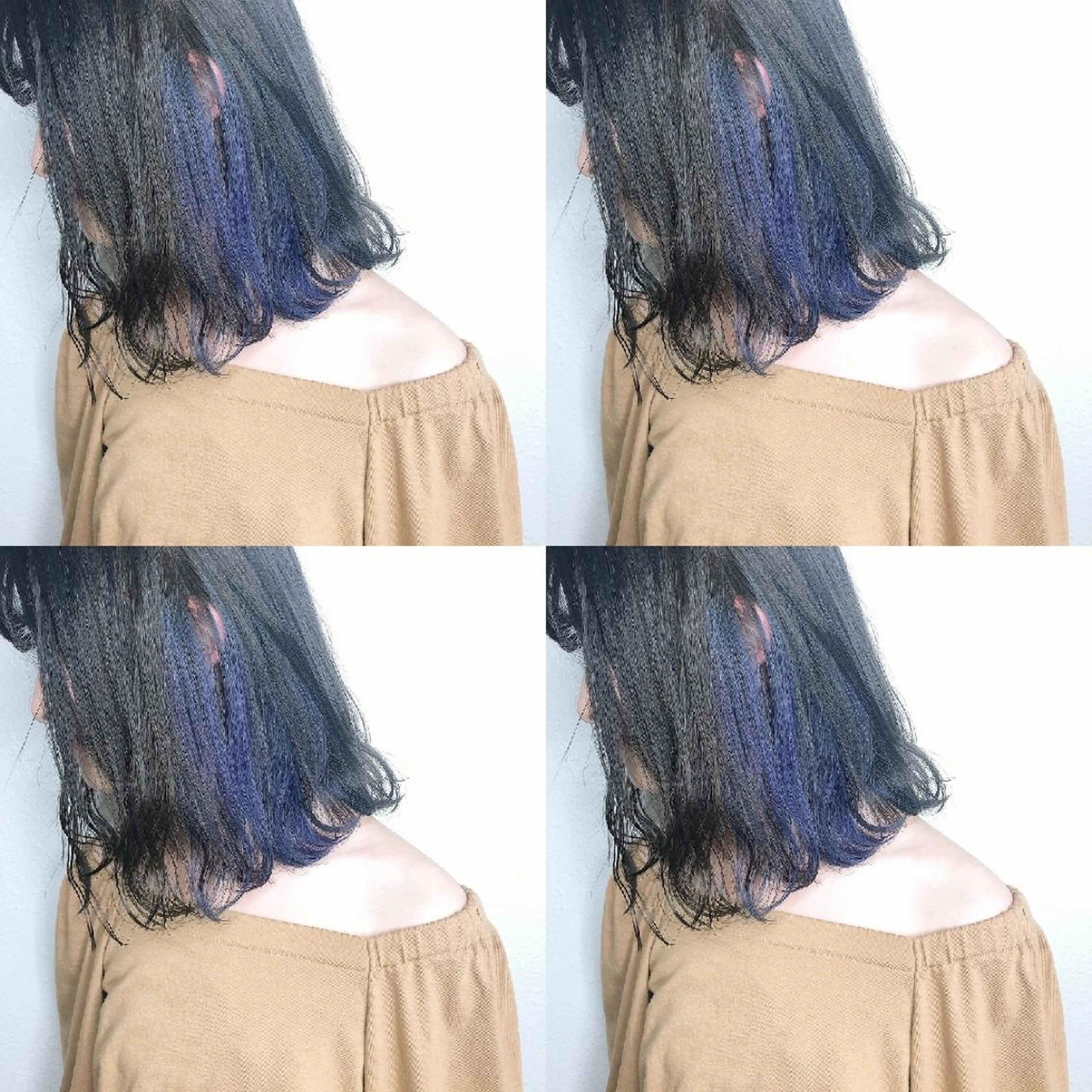 セミロング カラー ヘアアレンジ ブリーチ ブルーカラー カット ヘアカラー トリートメント 竹内啓太 ボブのヘアスタイル