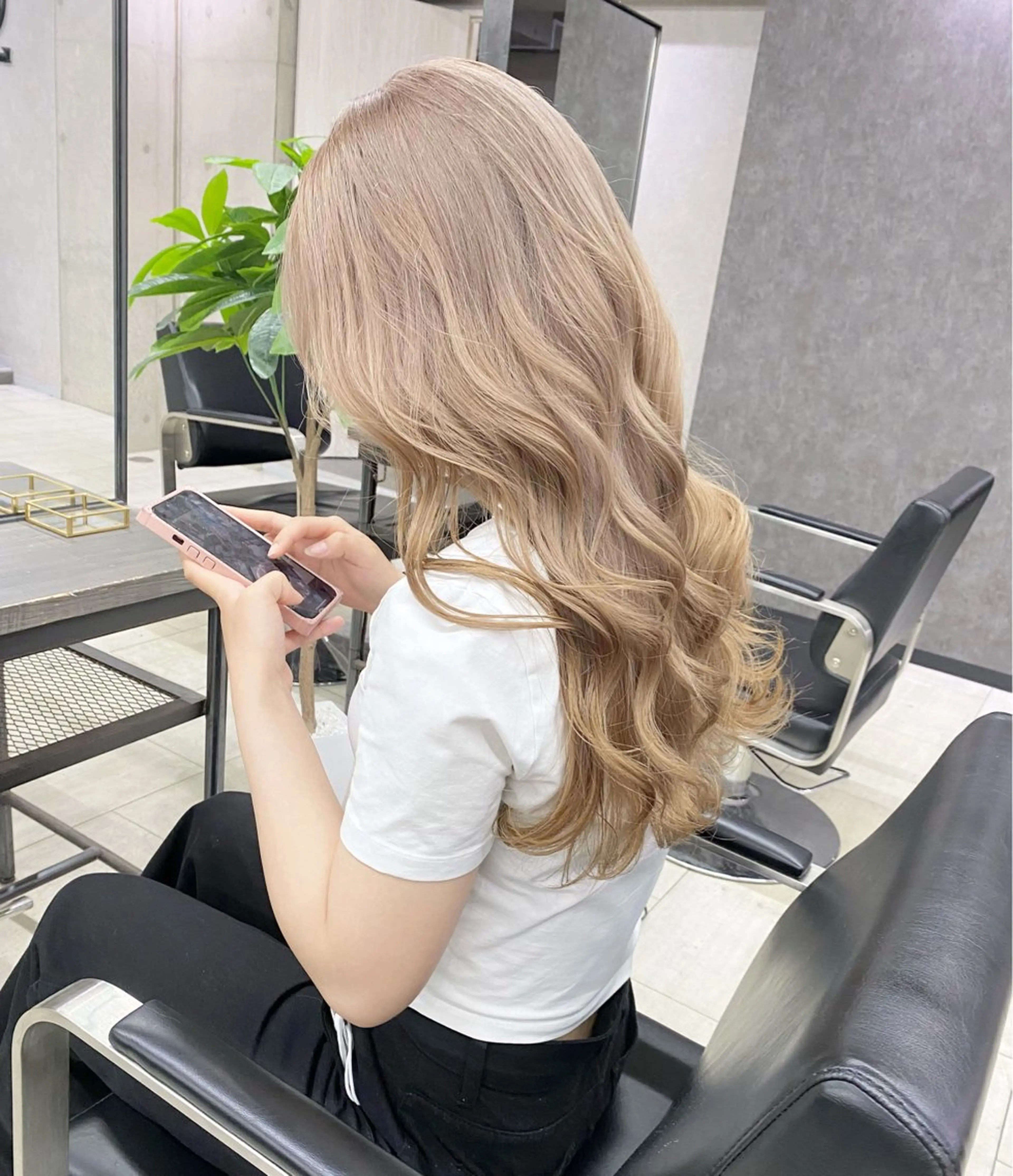 ロング カラー カット ヘアカラー 韓国style💞 ハイトーン/emaのヘアスタイル