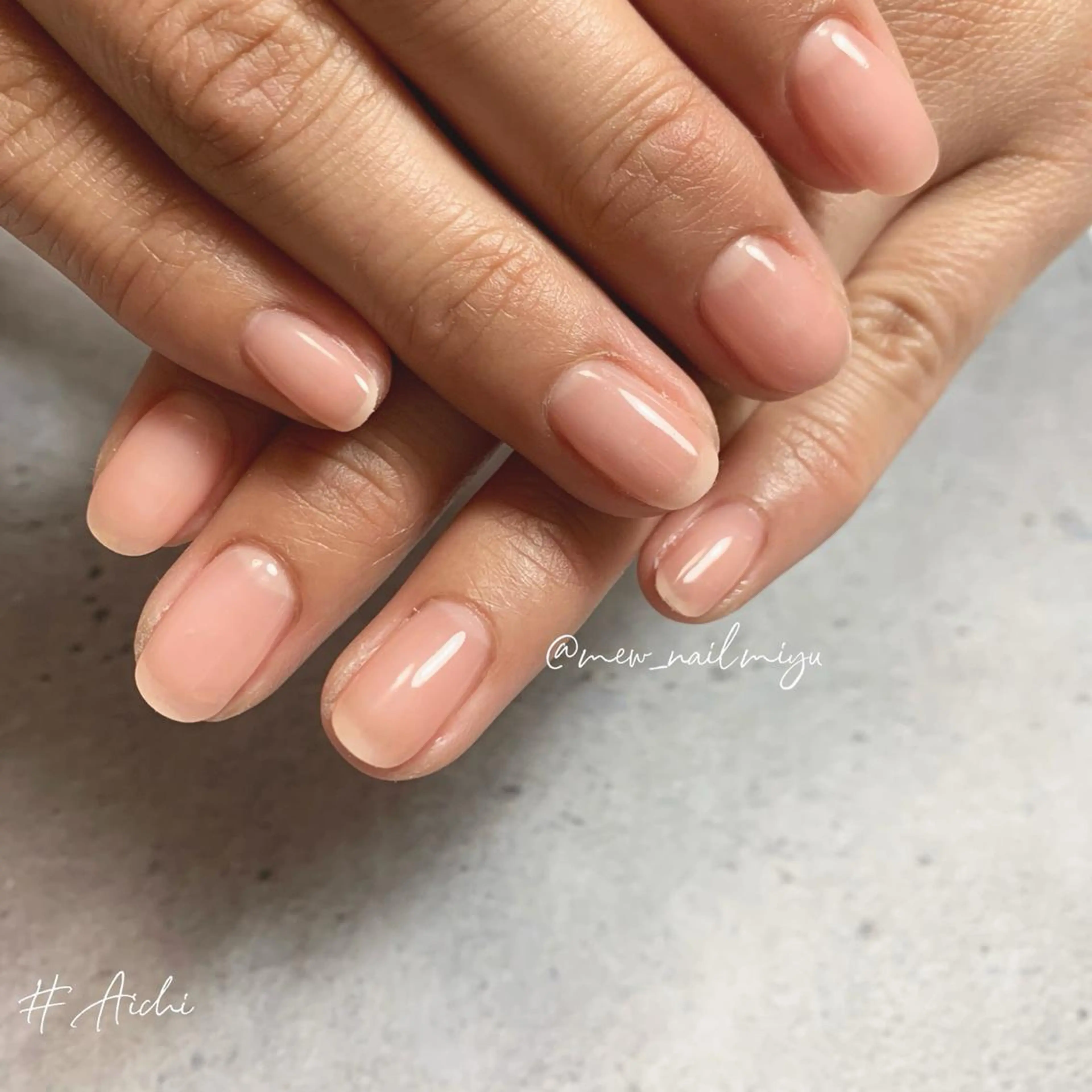 ネイル オフィスネイル ワンカラーネイル ハンドネイル miyu ☺︎のネイルデザイン