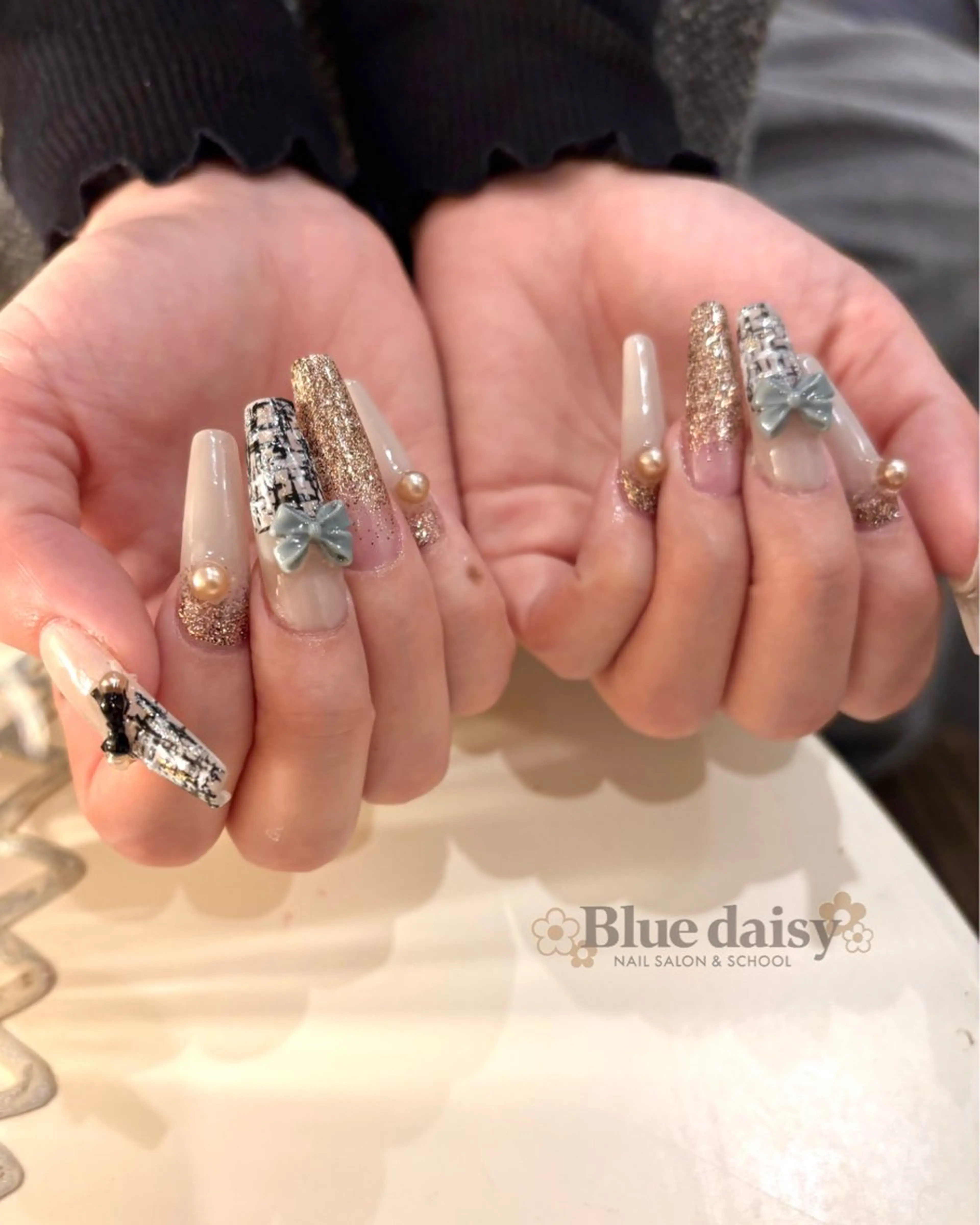 ネイル ジェルネイル マグネットネイル 持ち込み パラジェル ツイードネイル ハンドネイル Blue　daisy　栄本店 【ブルーデイジー】所属・Blue daisy 栄本店のネイルデザイン