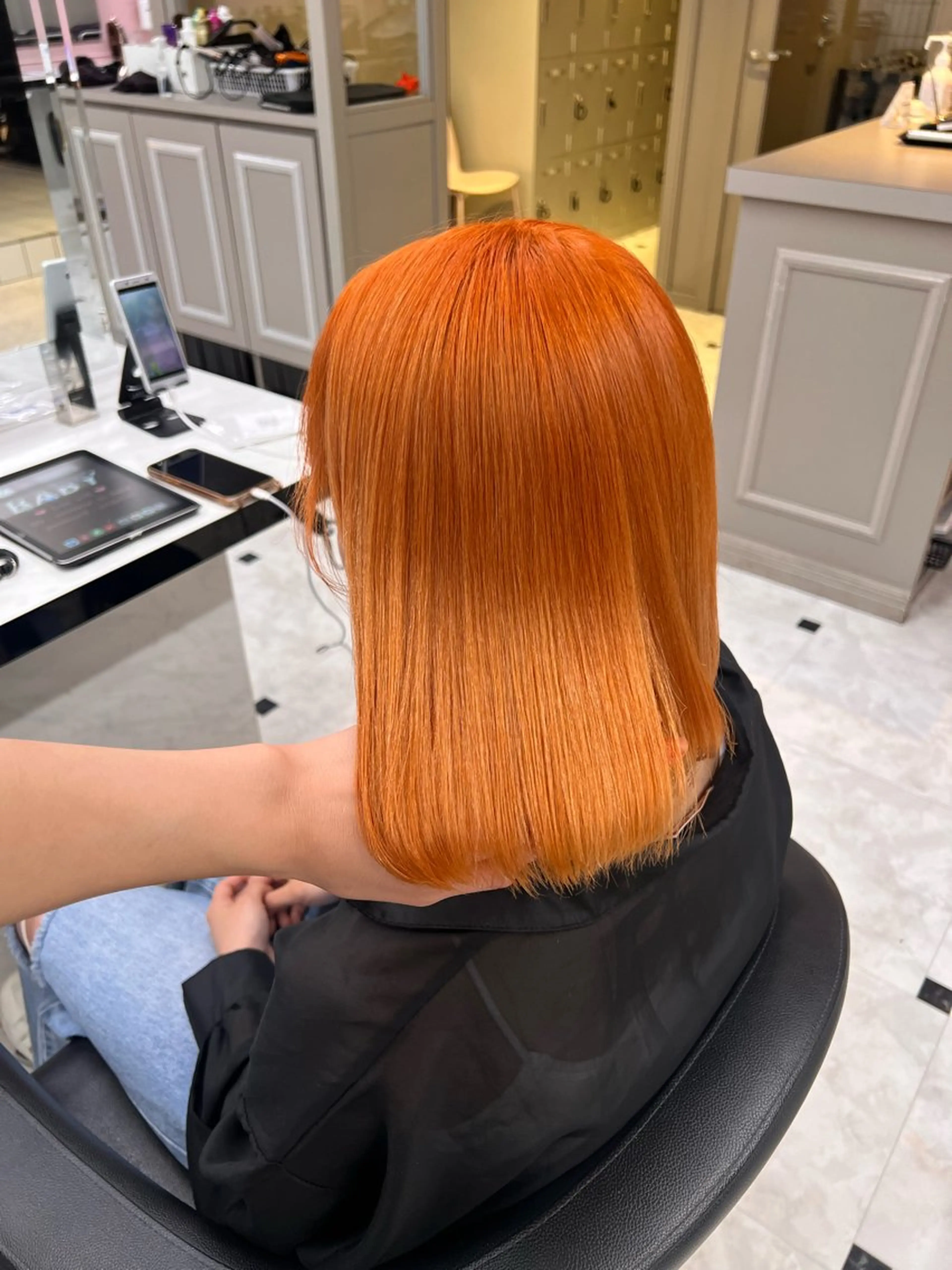 ミディアム カラー ヘアアレンジ ヘアカラー トリートメント ヘッドスパ ヘアセット 💕ブリーチカラー☁ 髪質改善💖サワのヘアスタイル
