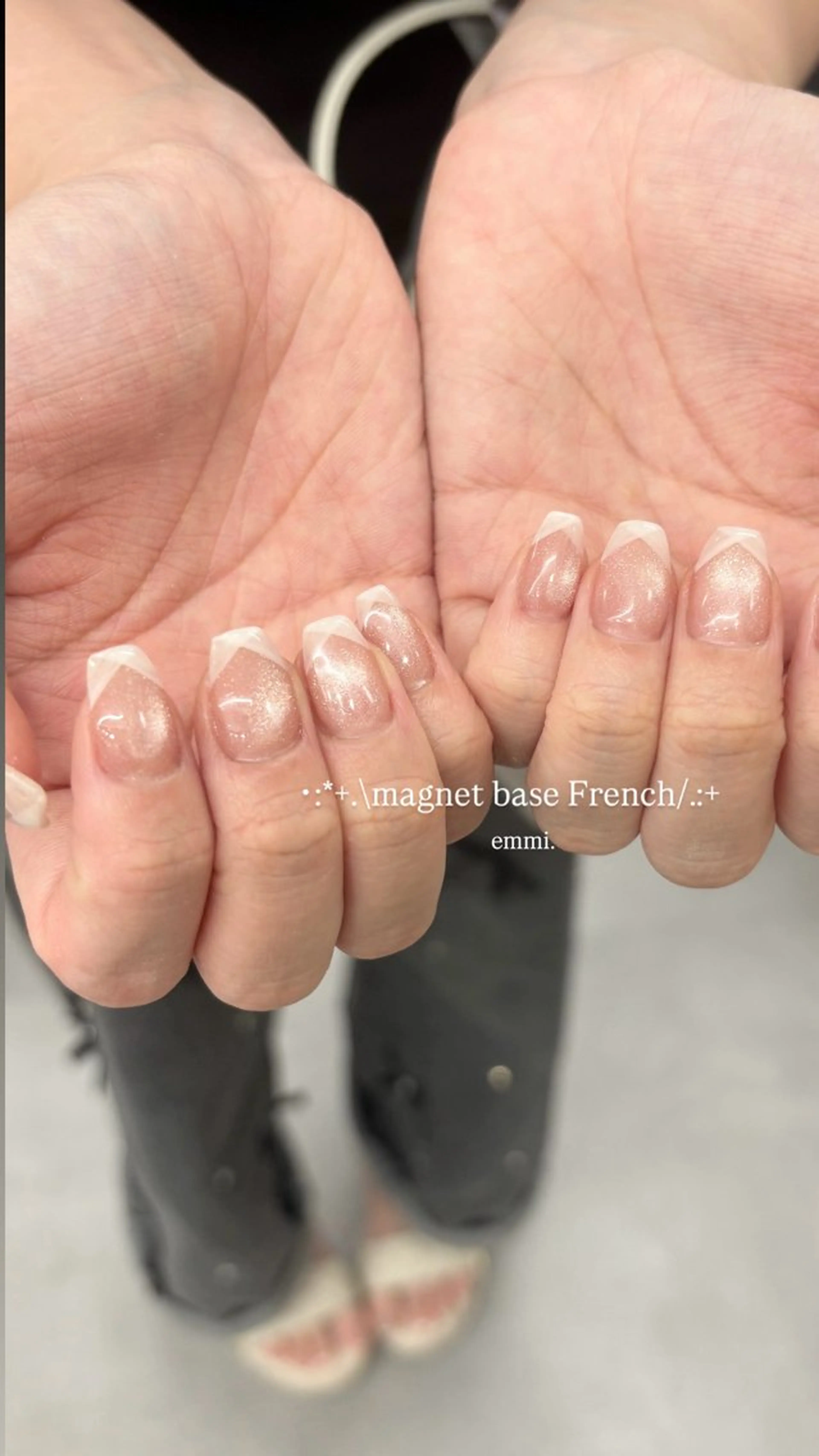 ネイル フレンチネイル ハンドネイル GO TODAY SHAiRE SALON 表参道colore店所属・emmi nailのネイルデザイン