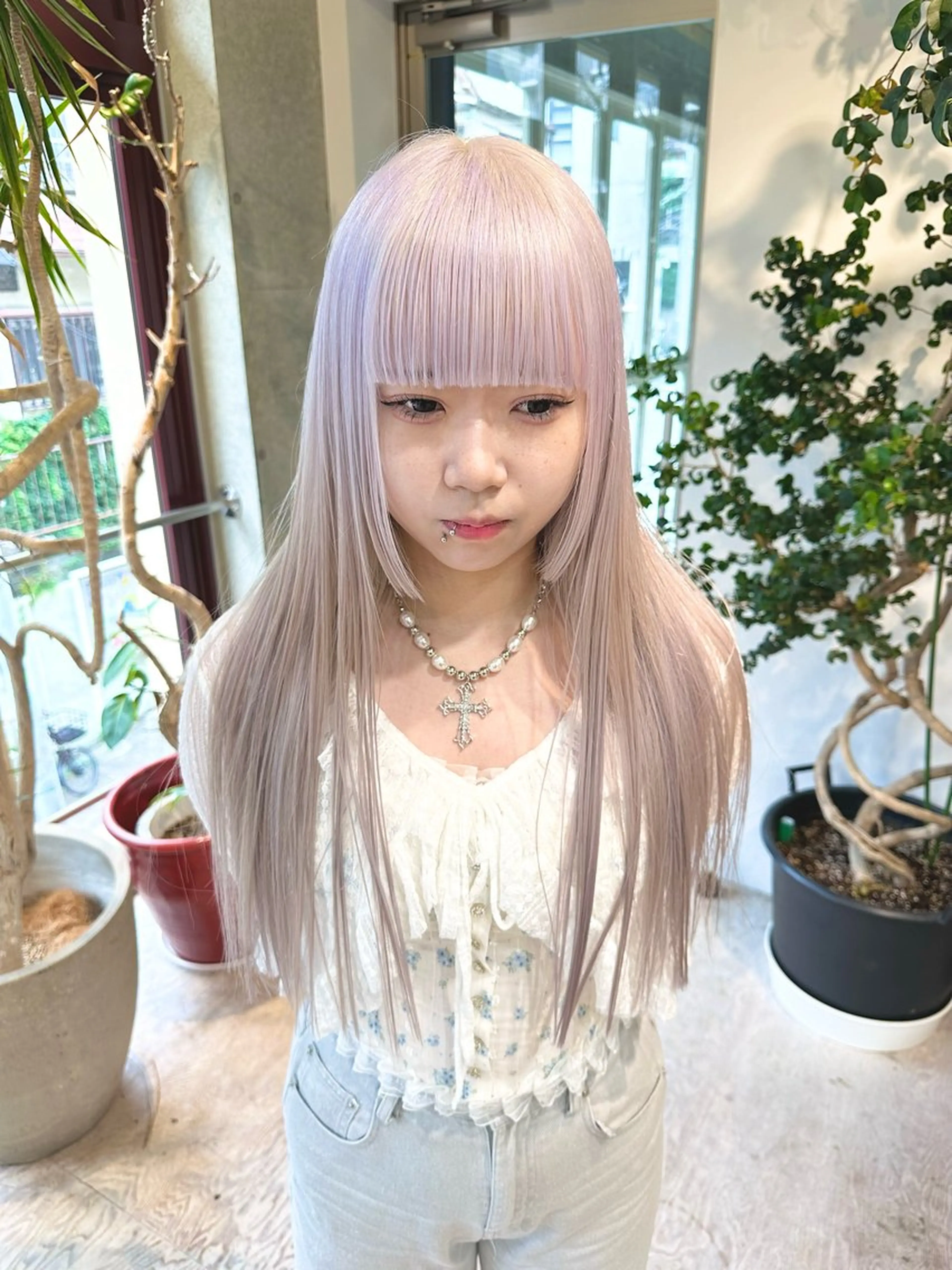 ロング カラー ヘアカラー トリートメント kai .のヘアスタイル